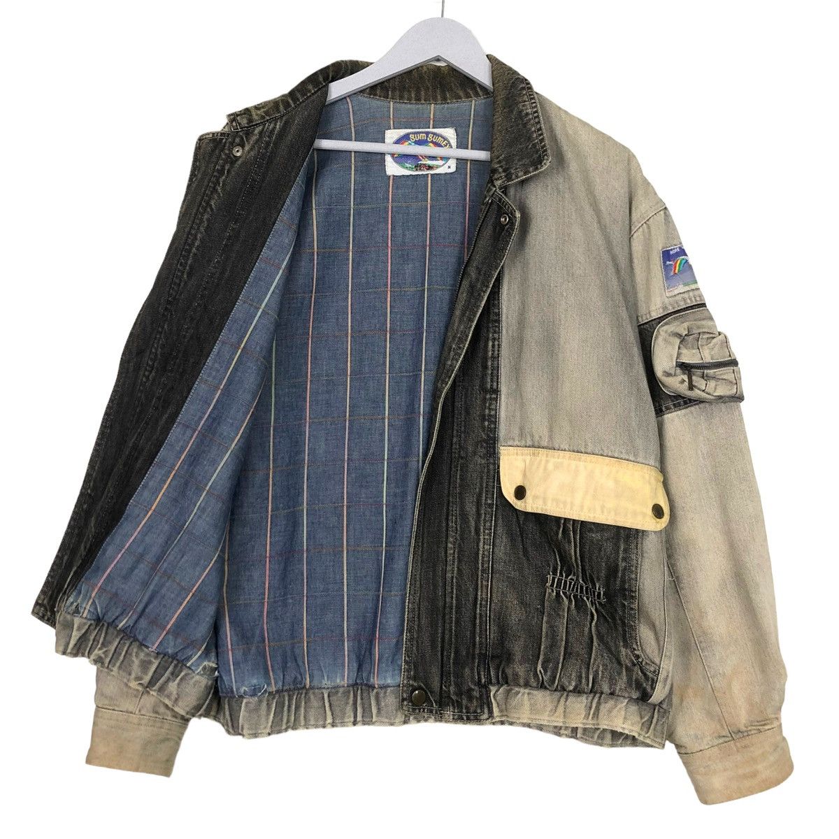 Issey Miyake × Japanese Brand STEAL💥90s GUM GUMEX DENIM RIOT BOMBER JACKET Size US M / EU 48-50 / 2 - 1 Thumbnail
