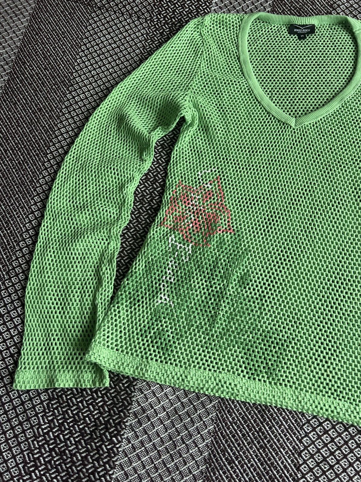 Vintage Venice Beach Activewear Transparent Long Sleeve Top Y2K Sz M Size M / US 6-8 / IT 42-44 - 4 Thumbnail