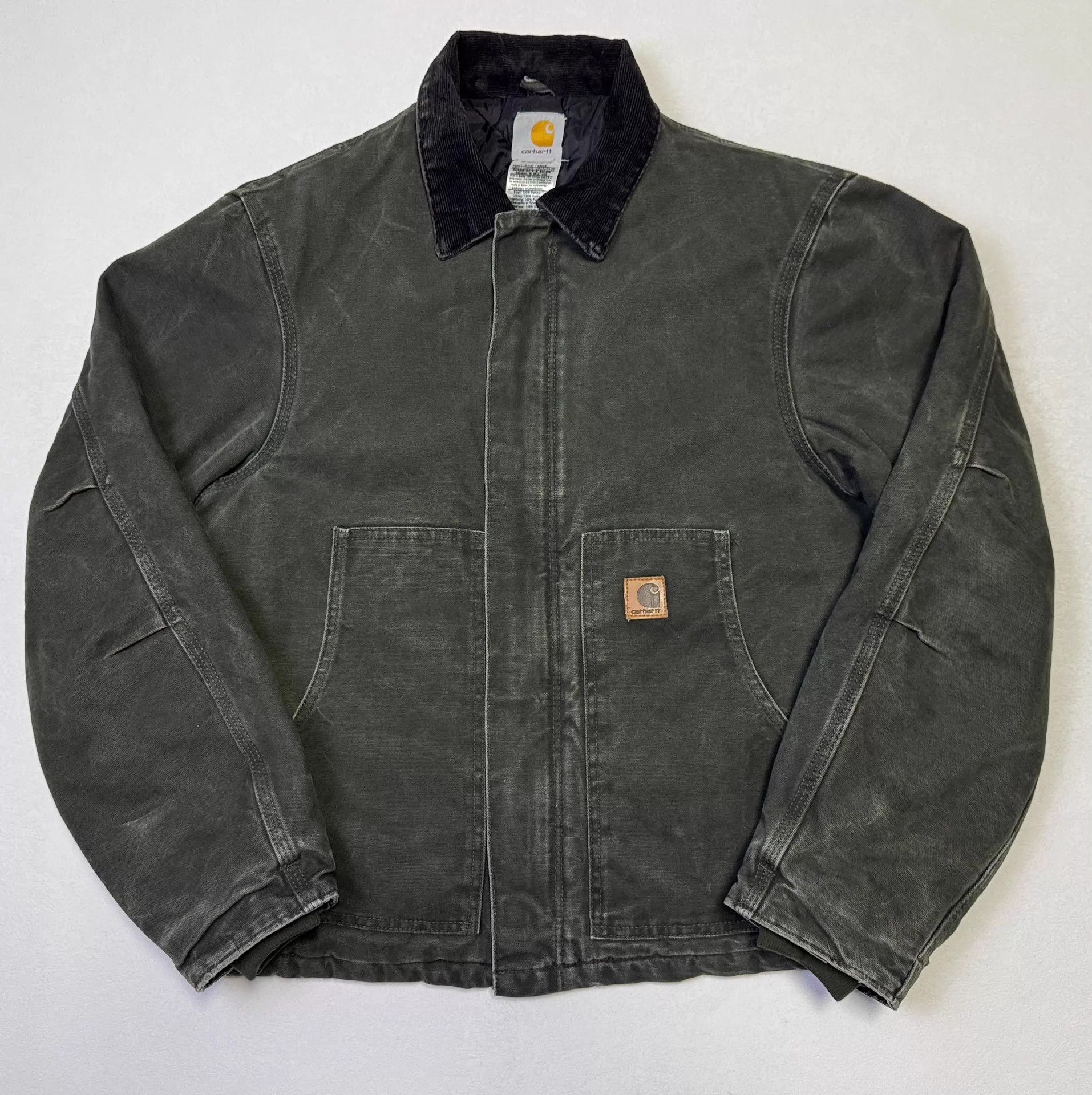 Carhartt Vintage Carhartt J22 Green M Heavy Washed Jacket Size US M / EU 48-50 / 2 - 2 Thumbnail