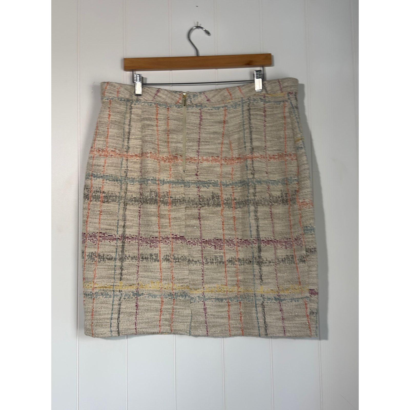 Unknown London Melissa Paige Skirt Tan Multiple Color Metallic 12 Petite Size 34" / US 12 / IT 48 - 4 Thumbnail