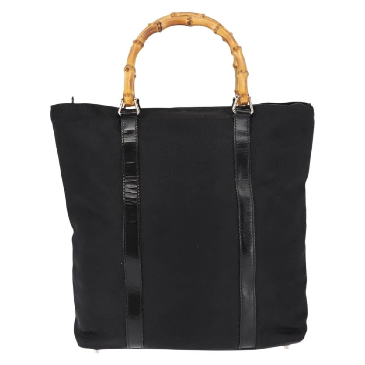Gucci GUCCI Bamboo Hand Bag Nylon Black Size ONE SIZE - 3 Thumbnail