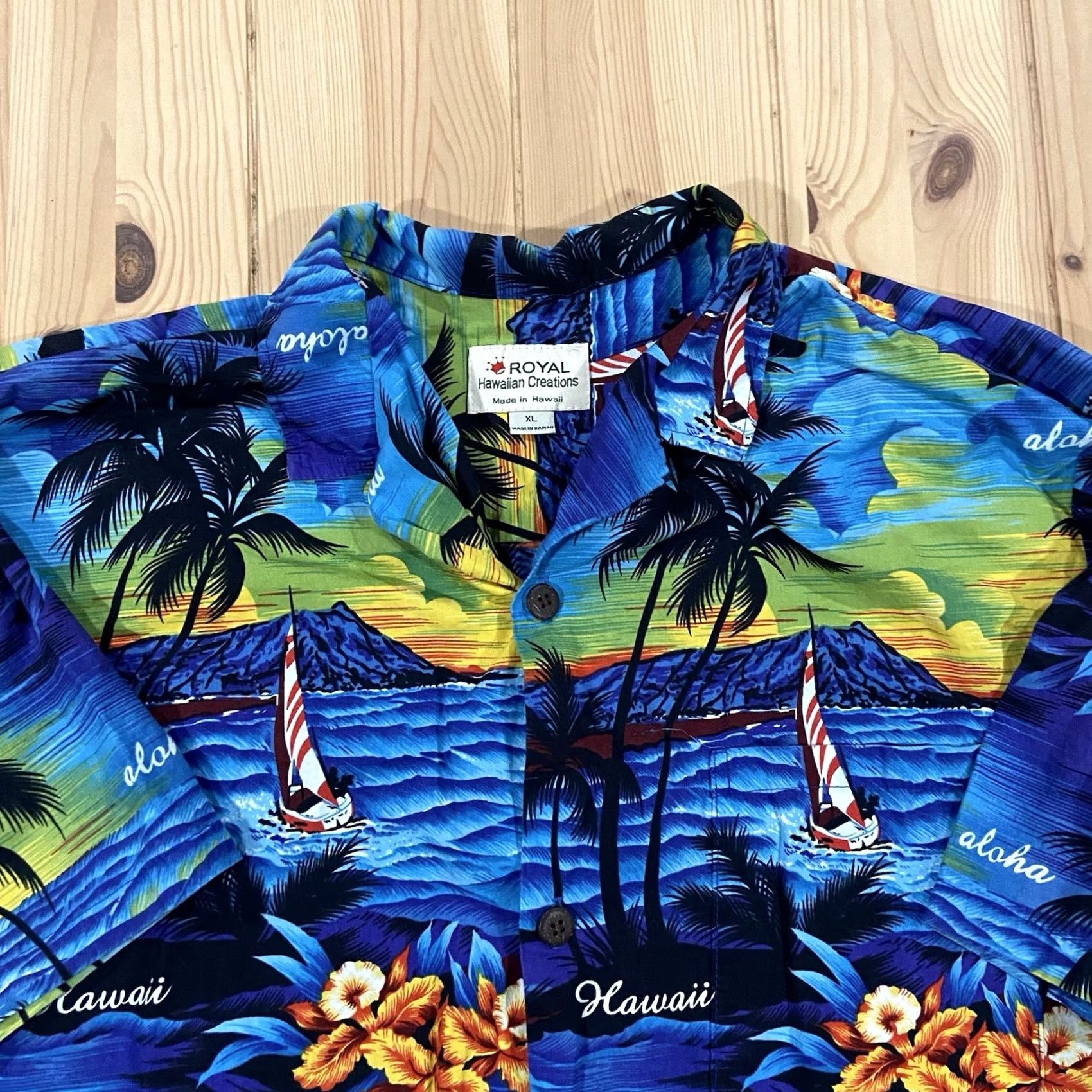 Vintage VINTAGE ROYAL CREATIONS HAWAIIAN SHIRT Button-Up Short Sleeve XL Blue MenUS Size US XL / EU 56 / 4 - 2 Thumbnail
