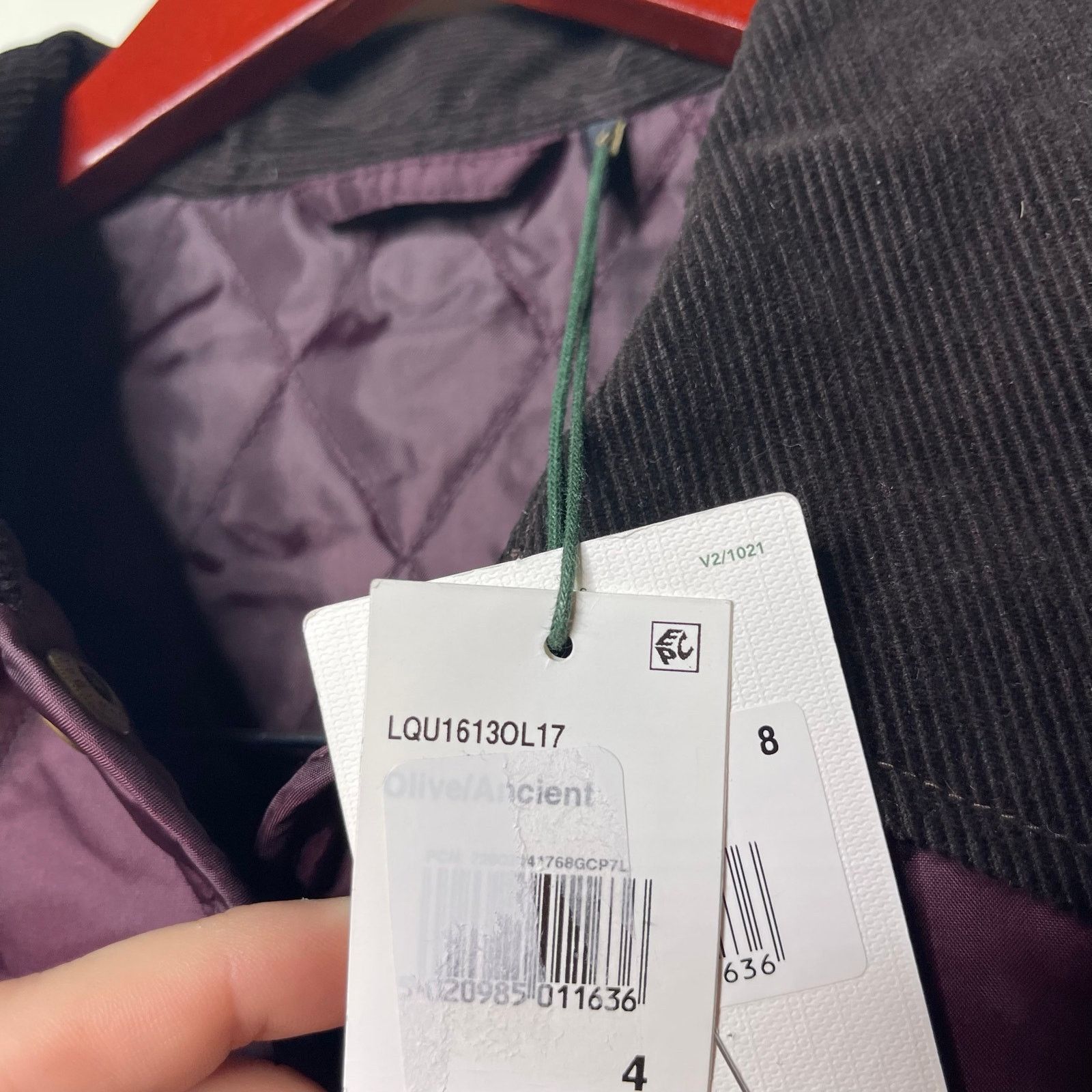 Barbour NWT Barbour Annandale Quilted Diamond Jacket in Burgundy Size S / US 4 / IT 40 - 5 Thumbnail