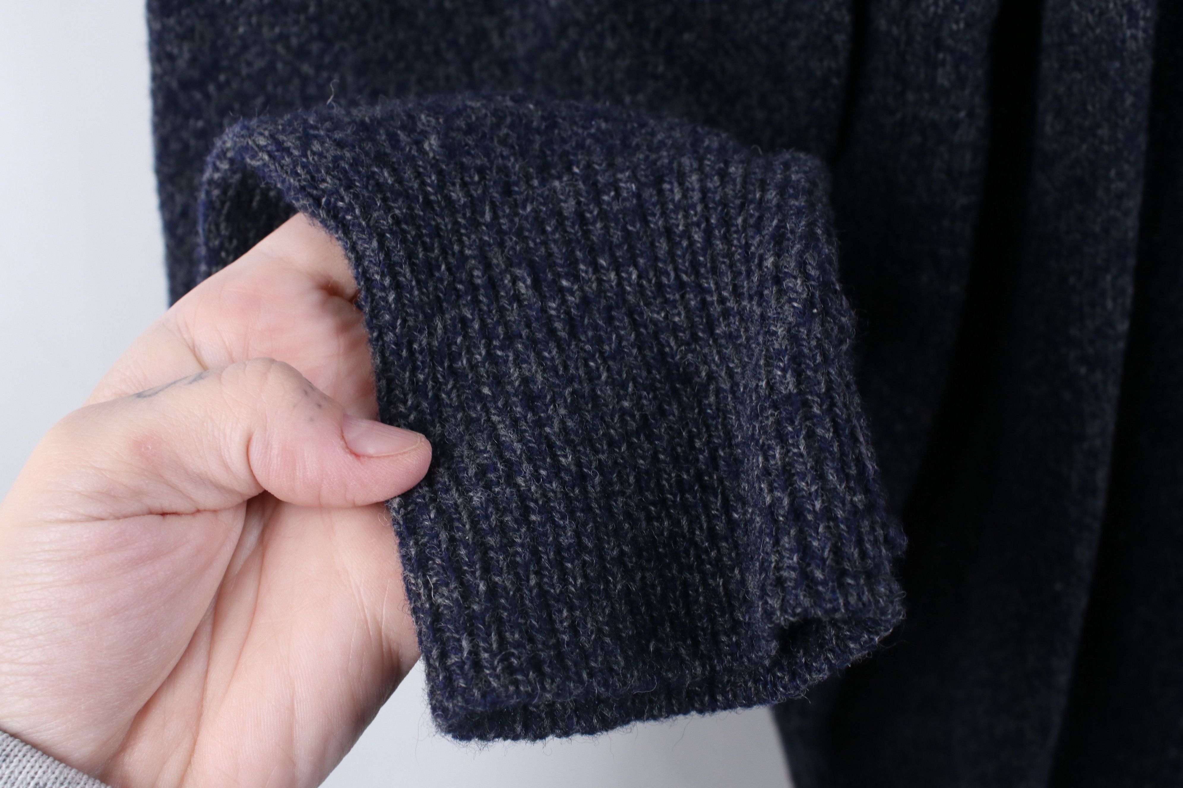 Vintage Vintage 90s Streetwear Knit V-Neck Sweater Heather Blue Size US L / EU 52-54 / 3 - 6 Thumbnail