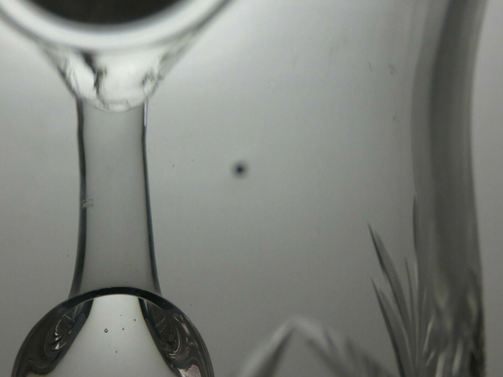 The Unbranded Brand Vintage Lead Crystal Cut Glass Water Jug 6 1/2" Size ONE SIZE - 5 Thumbnail