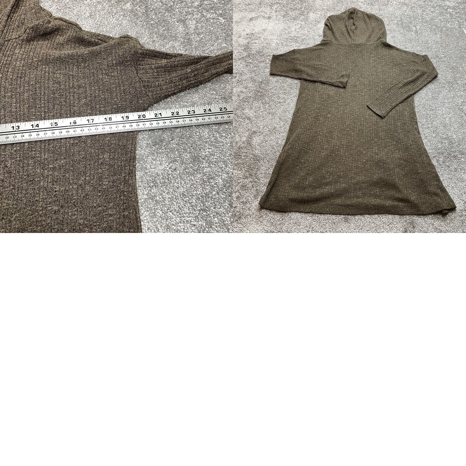 American Eagle Outfitters American Eagle Cardigan Sweater Womens XS Brown Waffle-Knit Hooded Pockets Quantum? Size XS / US 0-2 / IT 36-38 - 8 Thumbnail