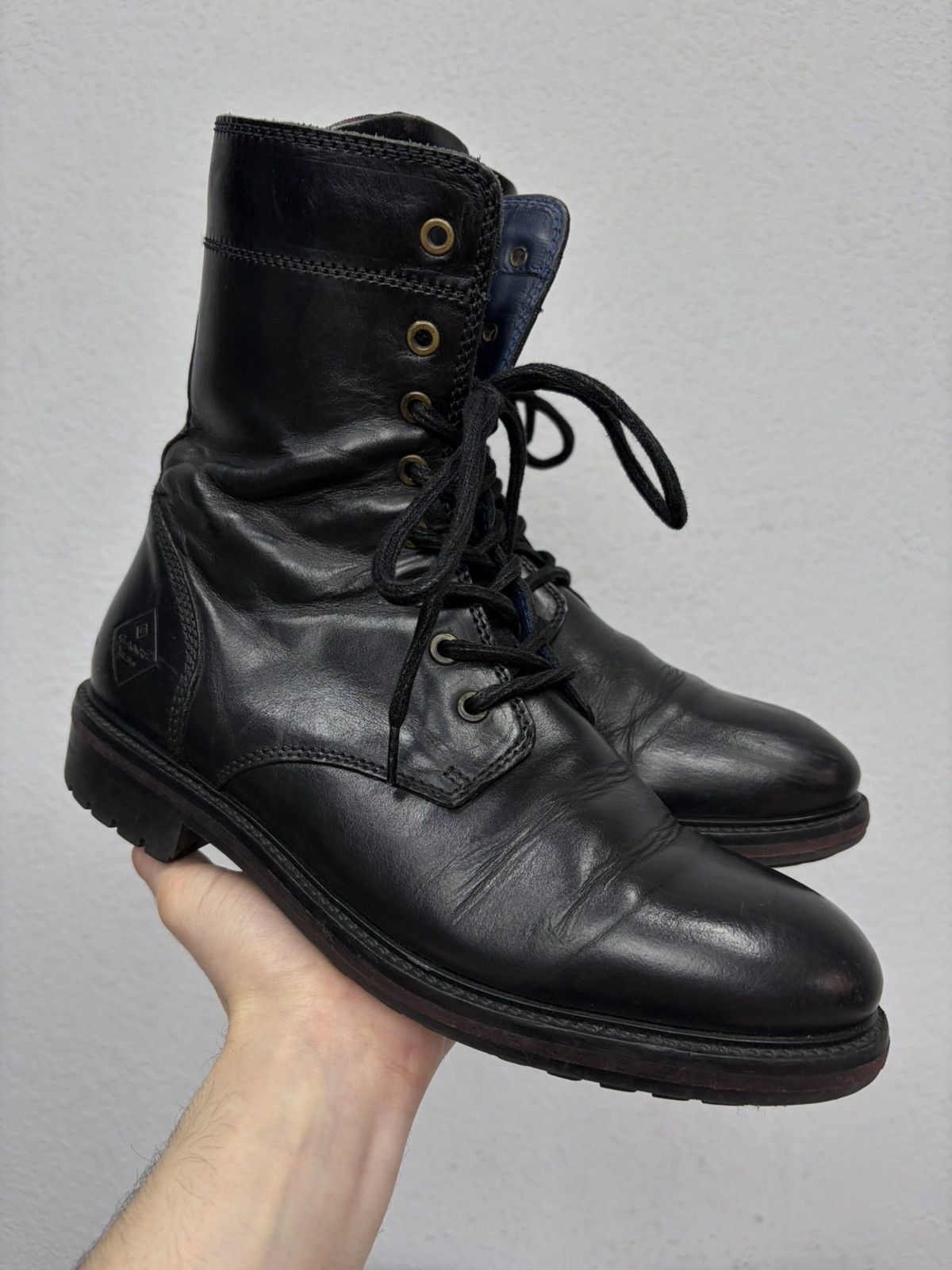 If Six Was Nine Artisan Black Harness High Guidi Vibe Leather Biker Boots Size US 9 / EU 42 - 9 Thumbnail