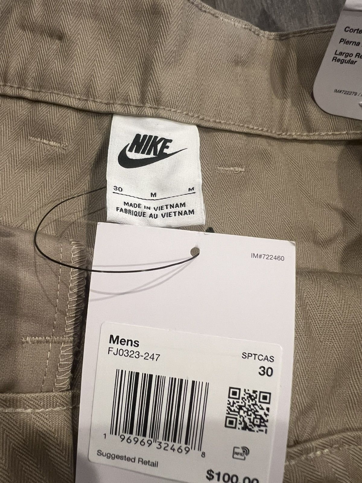 Nike Size 30 Nike Life Mens Khaki Cargo Pants Zip Fly Button Up Size US 30 / EU 46 - 4 Thumbnail