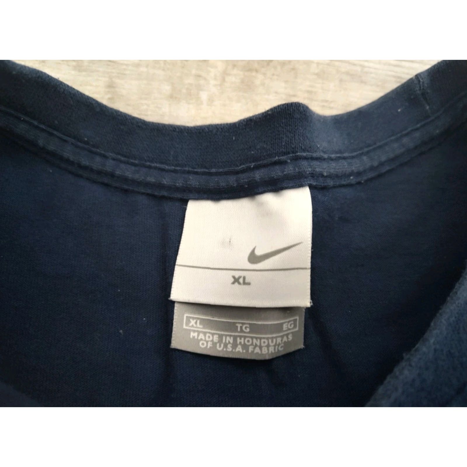 Nike Vintage Nike Y2K Check Logo T-Shirt Men XL Solid Navy Blue Athletic Sports Casual Size US XL / EU 56 / 4 - 6 Thumbnail