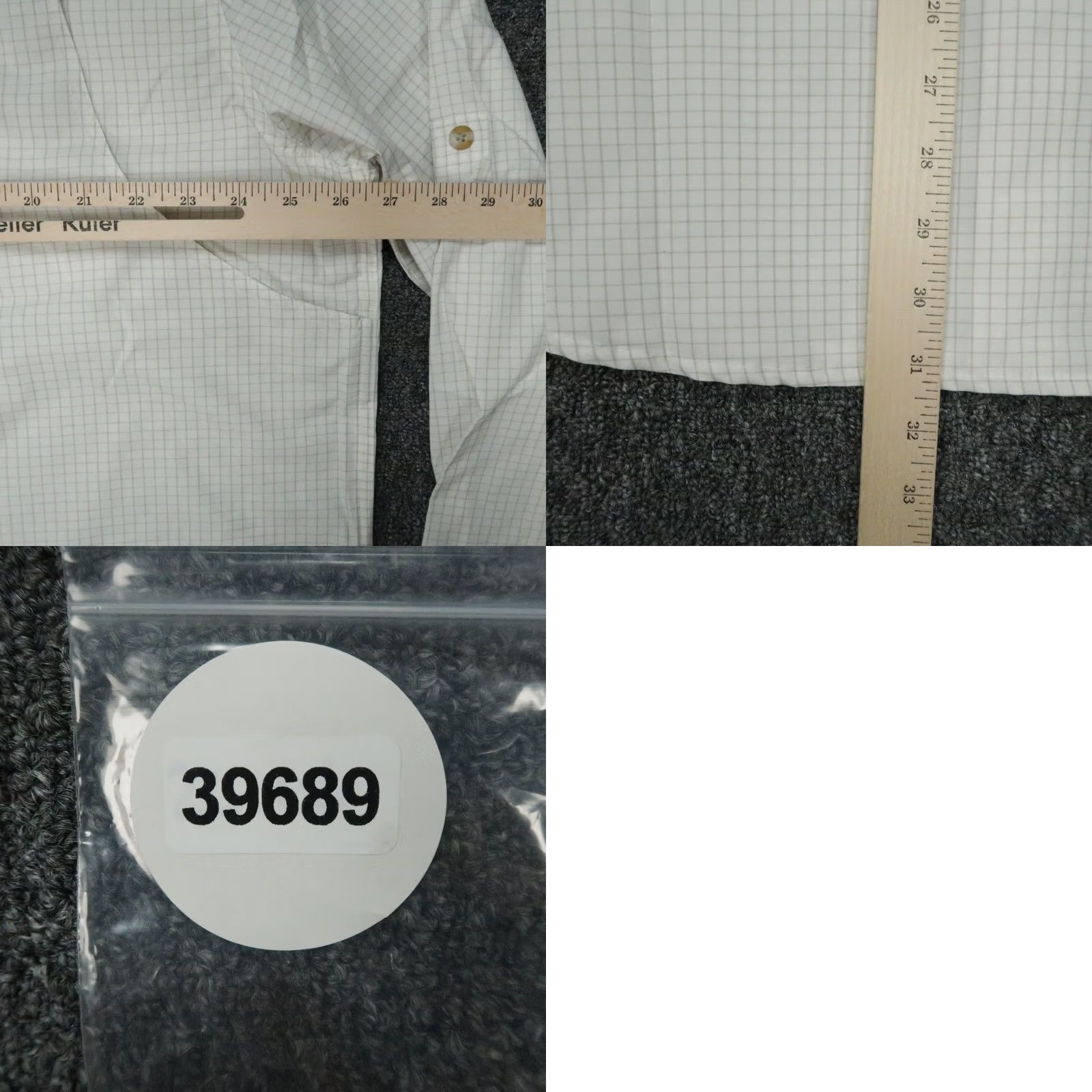 Vintage Duck Camp Shirt Mens 2XL White Check Long Sleeve Button-Up Pockets Casual Travel Outdoors Size US XXL / EU 58 / 5 - 9 Thumbnail