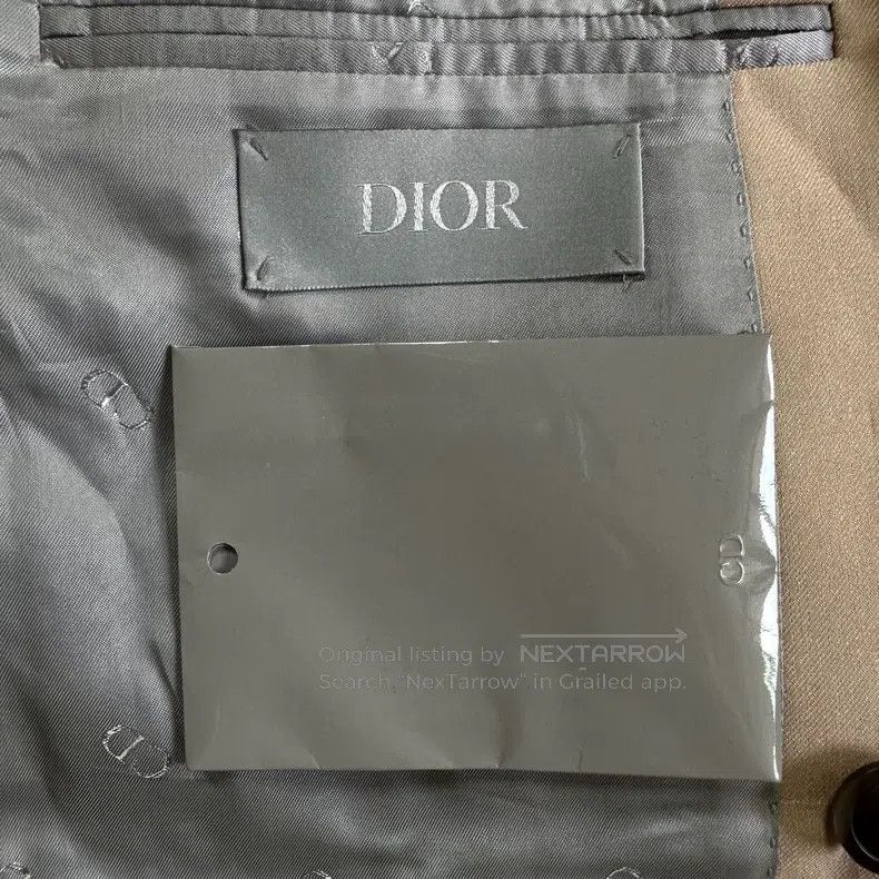 Dior Dior 23ss khaki structure double-layer collar suit Size 48R - 4 Thumbnail