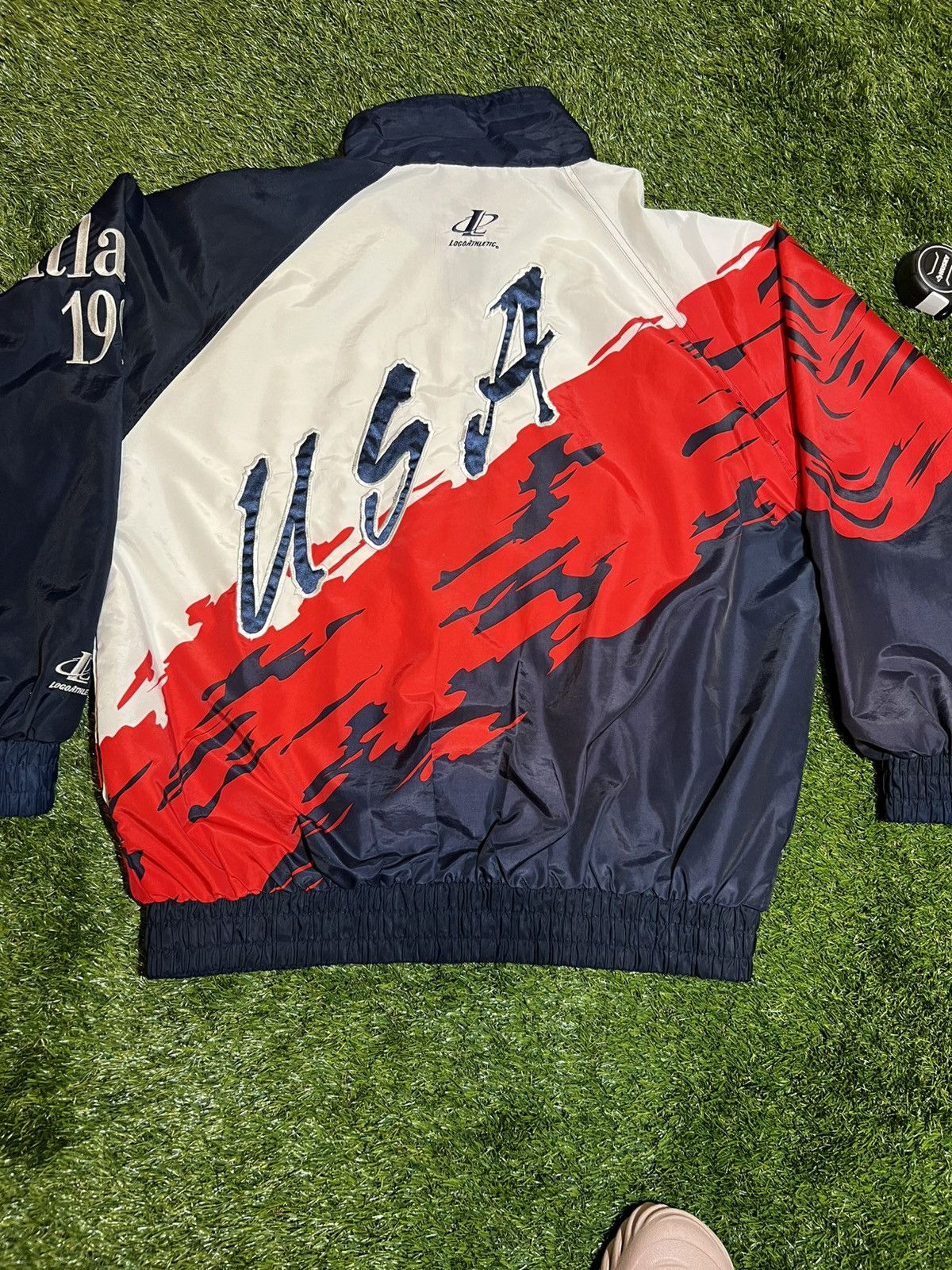 USA Olympics 1996 USA OLYMPIC WINDBREAKER Size US XL / EU 56 / 4 - 2 Thumbnail