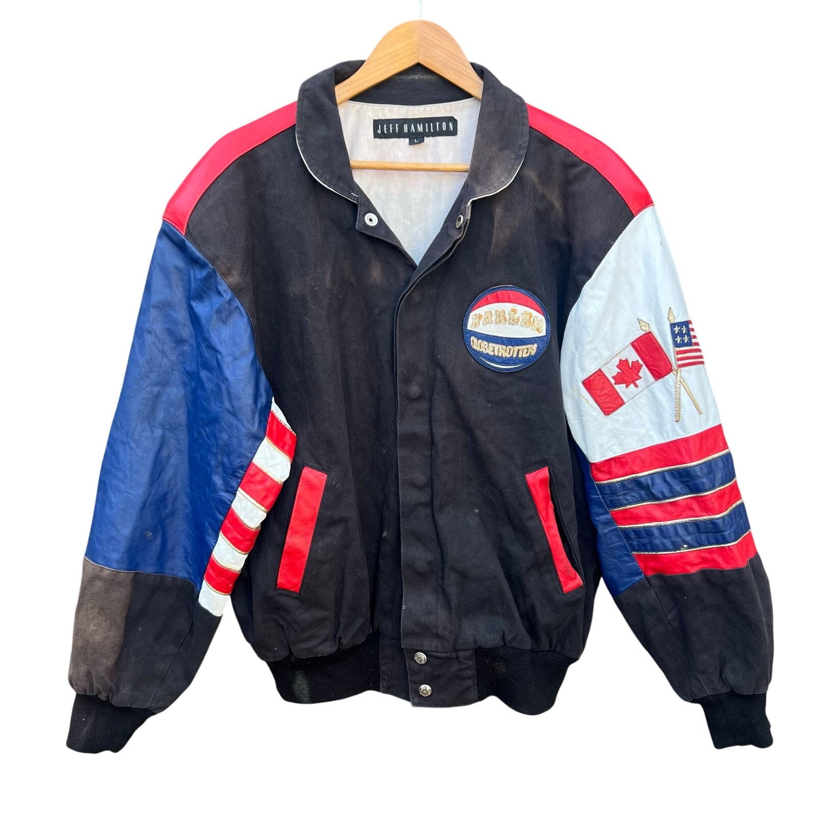 Jeff Hamilton Vintage Jeff Hamilton Harlem Globetrotters Leather Jacket Lg Size US L / EU 52-54 / 3 - 2 Thumbnail