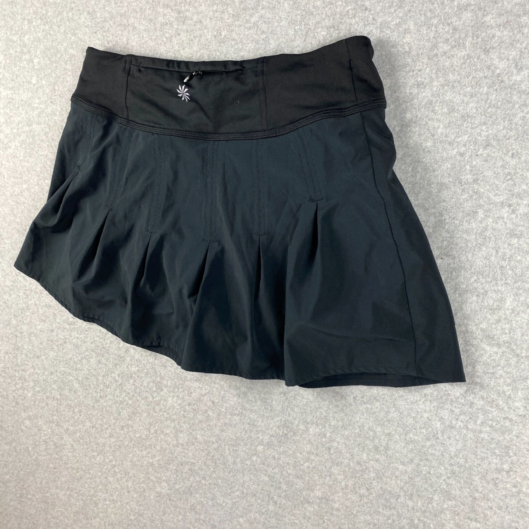 Athleta Athleta Skort Womens XS Black Pleated Zip Pocket Stretch Active Tennis Size ONE SIZE - 6 Thumbnail