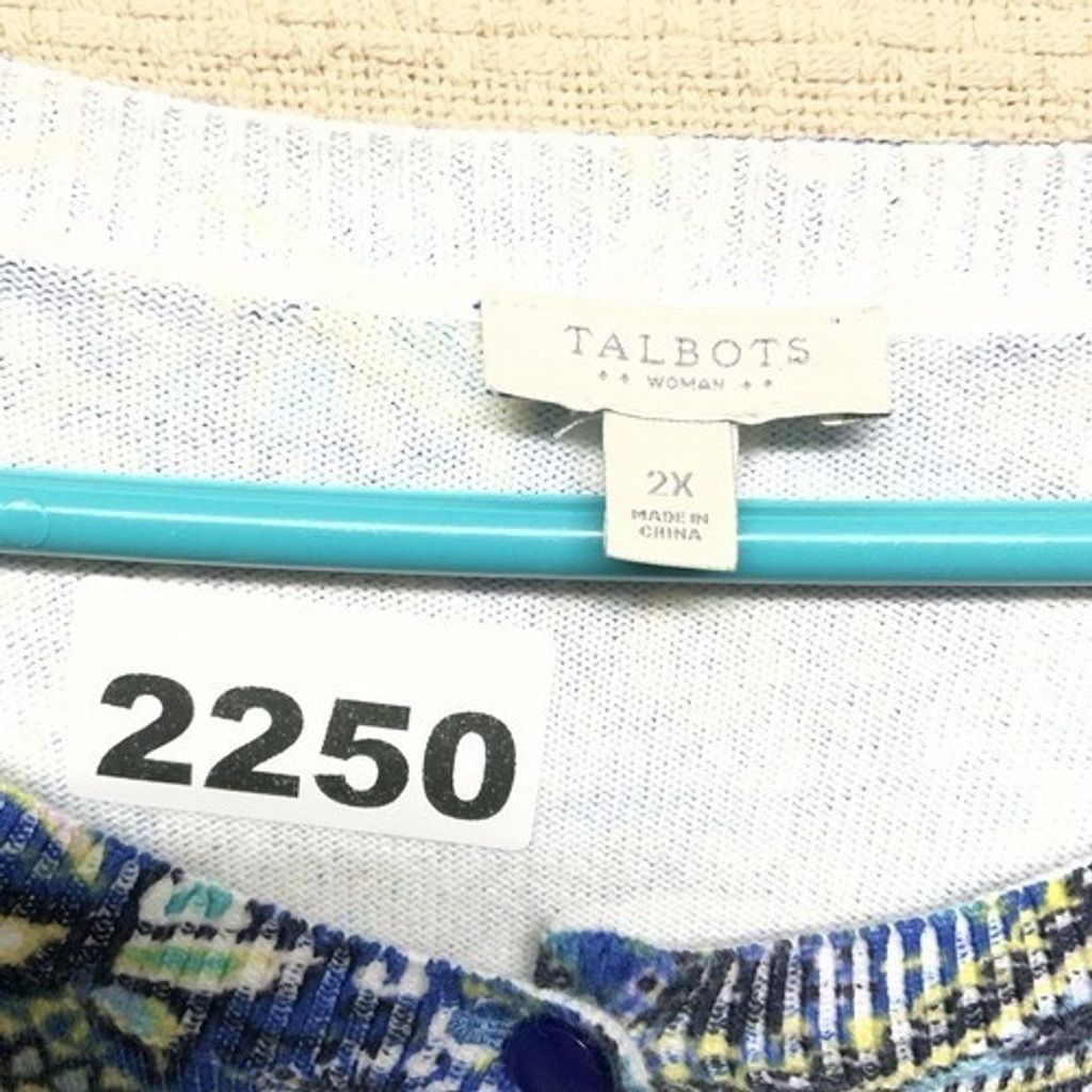 Talbots NWOT Talbots Cotton Bouton Front Cardigan Women Plus Size 2X Size XXL / US 16-18 / IT 52-54 - 2 Thumbnail