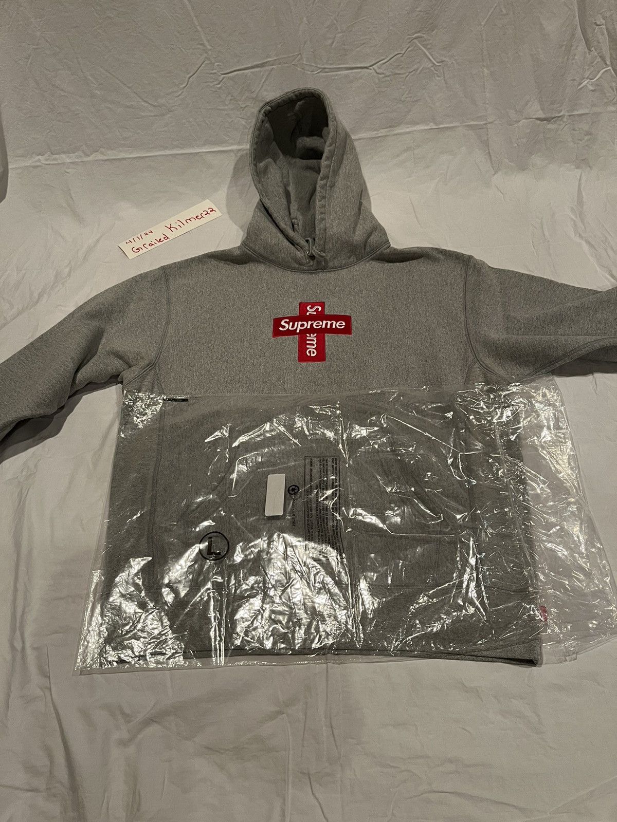 Supreme Supreme Cross box logo hooded sweatshirt Size US L / EU 52-54 / 3 - 9 Thumbnail