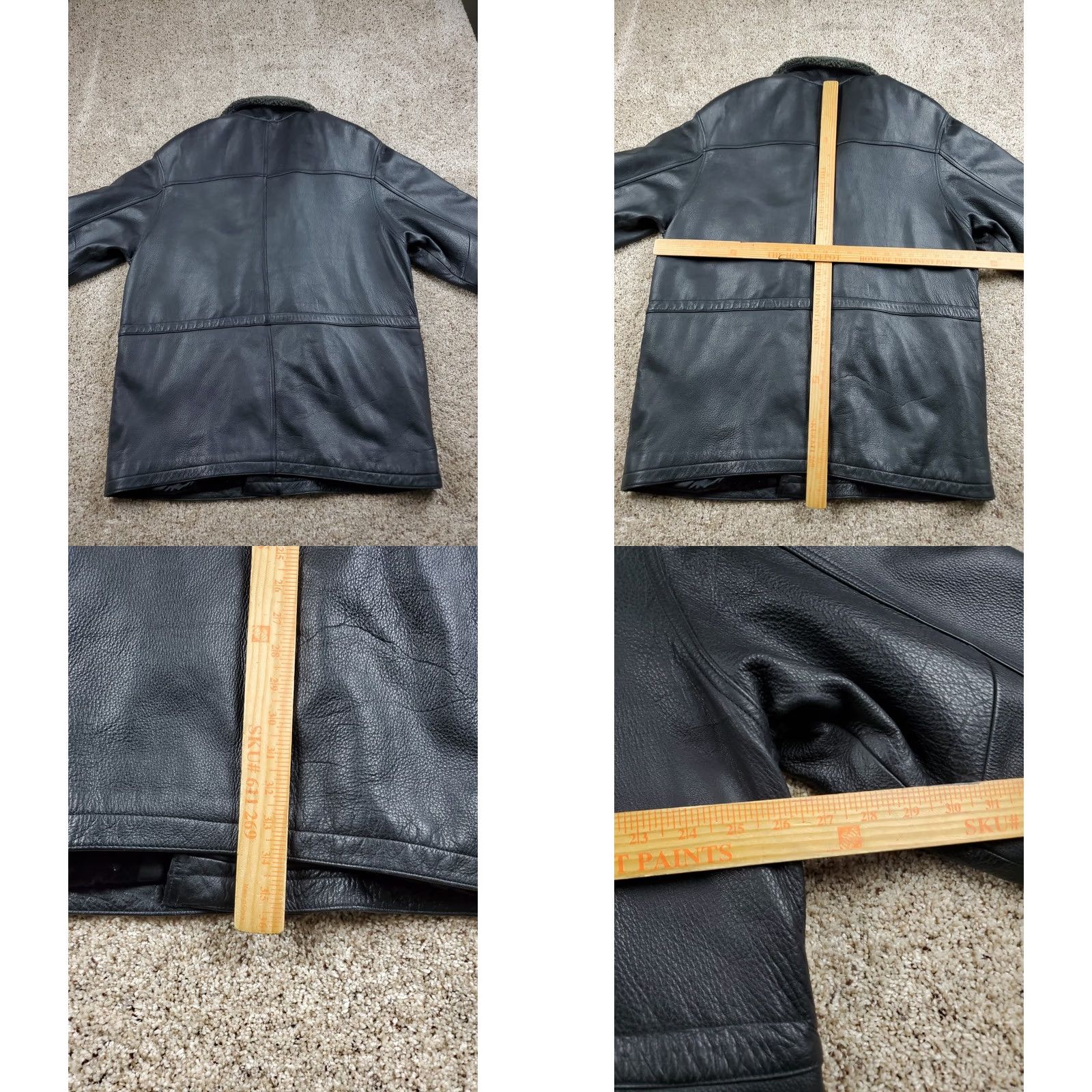 Vintage VINTAGE Paradox Leather Jacket XLT Mens Black Lined Full Zip Pockets Size US XL / EU 56 / 4 - 8 Thumbnail
