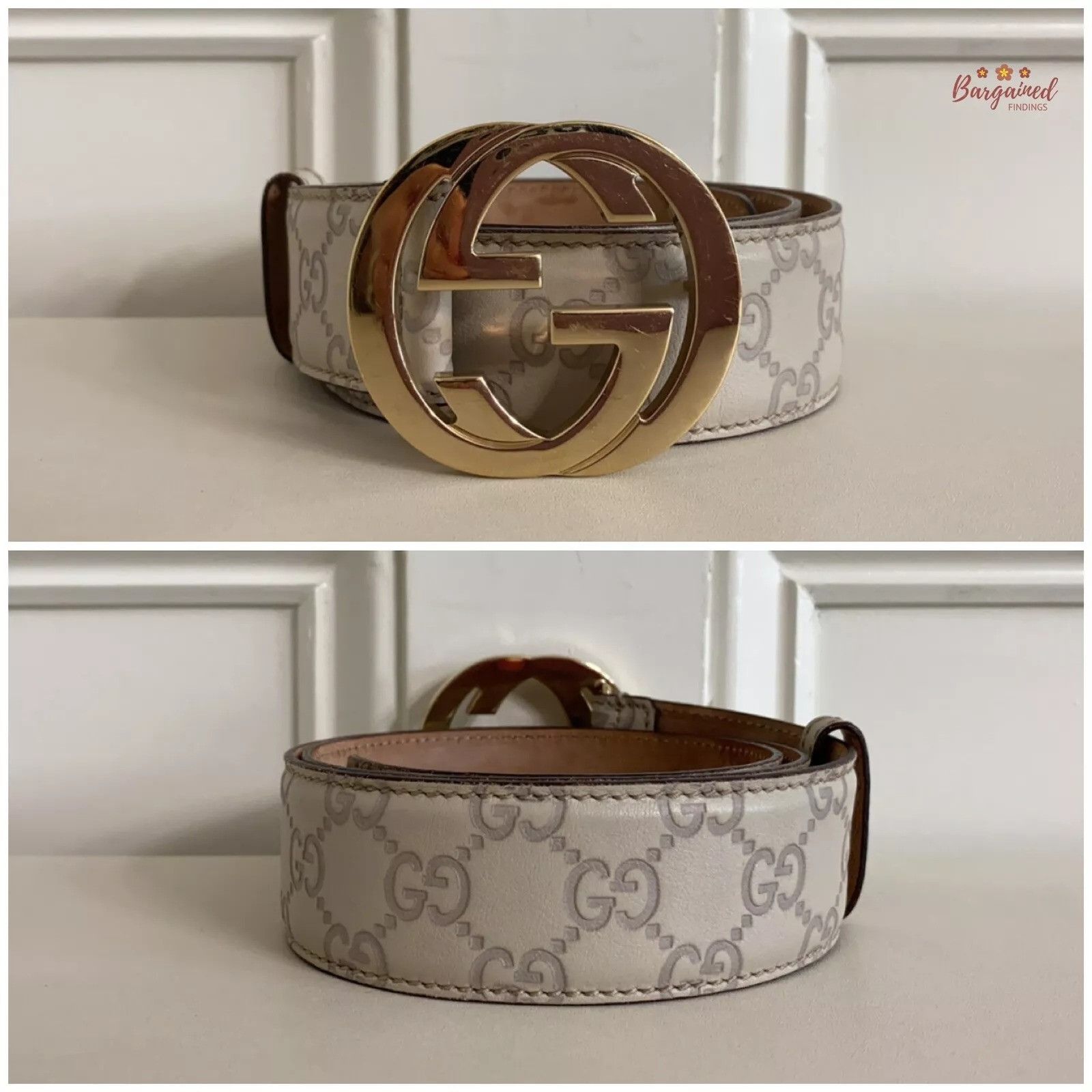 Gucci Gucci Guccissima Leather Gold Interlocking G Buckle Belt Size 30 - 10 Thumbnail