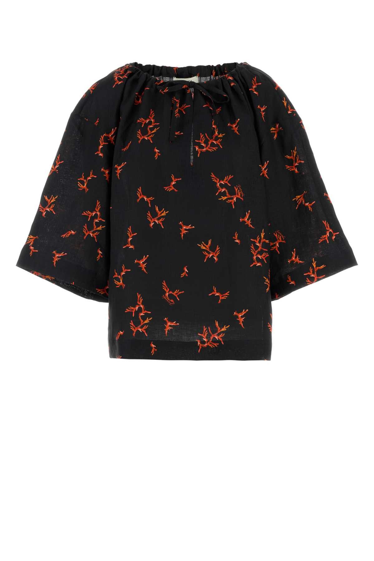 Fendi Printed Linen Blouse Size M / US 6-8 / IT 42-44 - 1 Thumbnail