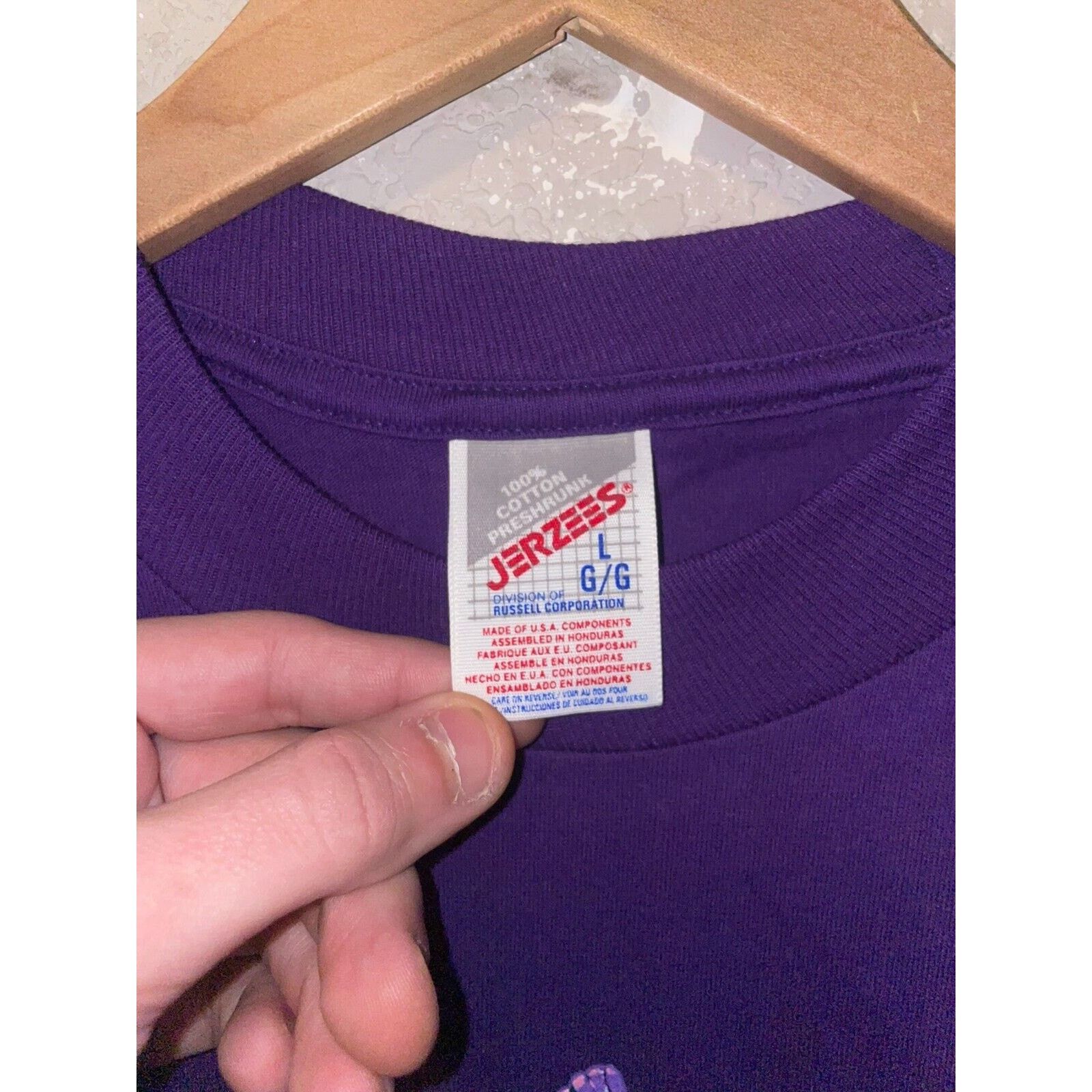 Jerzees Vintage Tennessee Shirt Flowers Purple Graphic Tee 90s VTG L Size US L / EU 52-54 / 3 - 7 Thumbnail