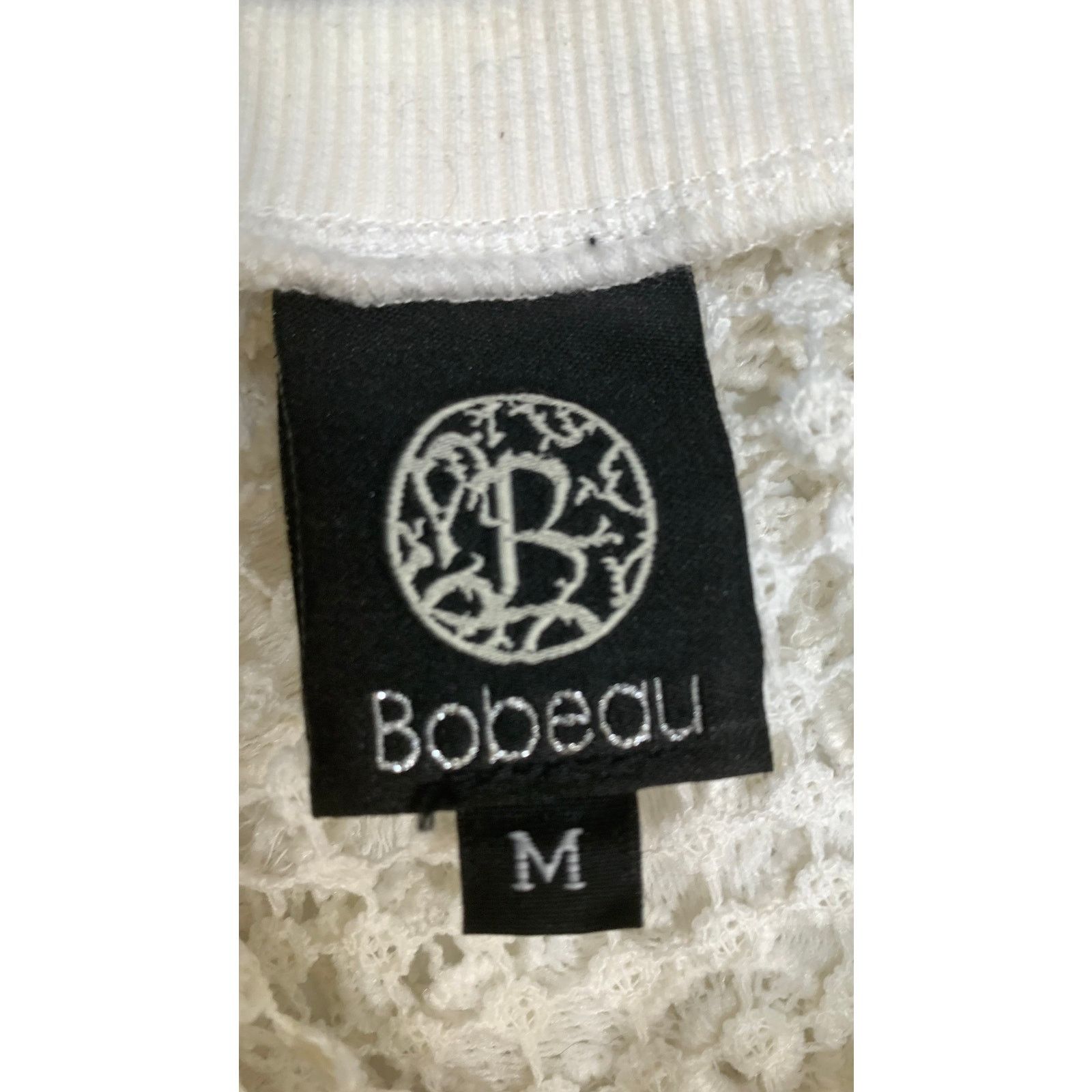Other Bobeau White Floral Crochet Sheer Pullover Sweater | M Size M / US 6-8 / IT 42-44 - 4 Thumbnail