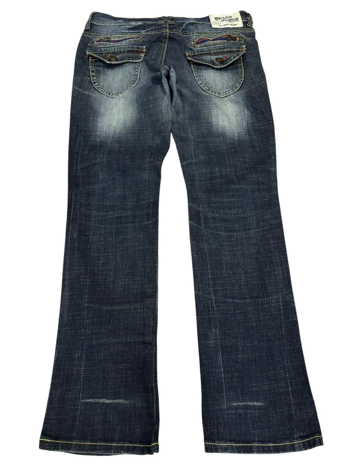 Japanese Brand × Vintage Bondage Urban Crush Faded Indigo Crosshatch Jeans Size US 33 - 2 Thumbnail