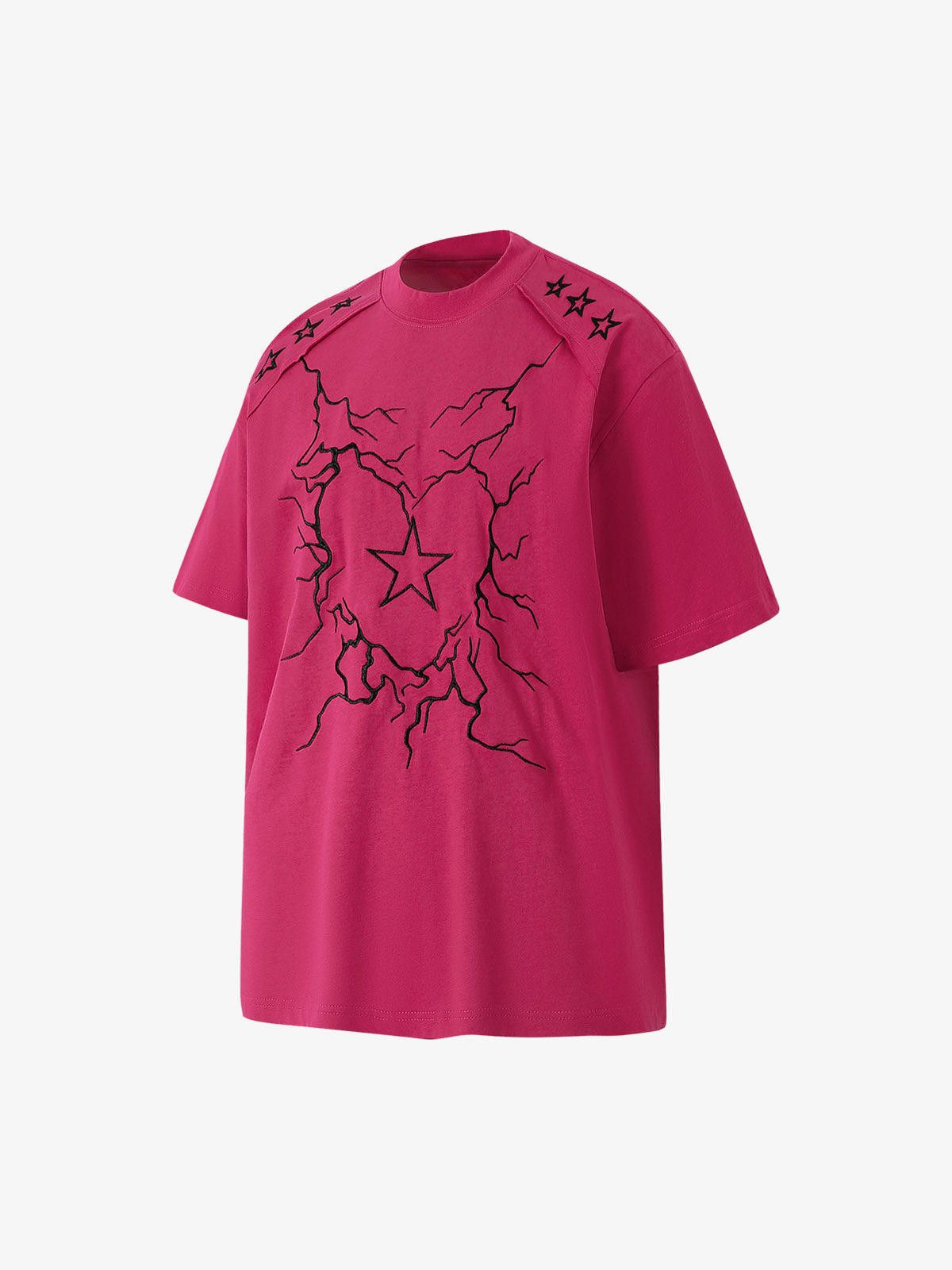 Vintage Heavy Embroidery Lightning Heart Print T-shirt Size US M / EU 48-50 / 2 - 3 Thumbnail