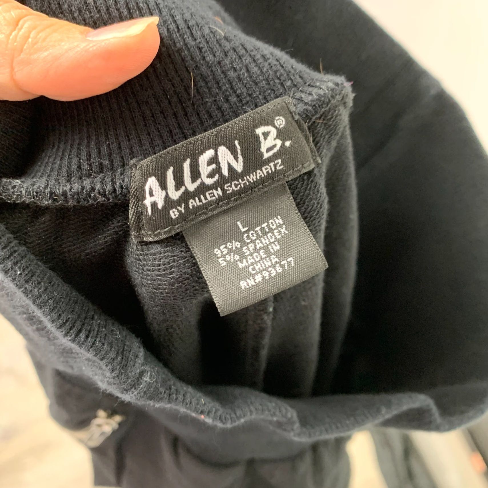 HARE Allen B Allen Schwartz Black Zipper Harem Jogger Pants L Womens Leggings Athletic Skinny Inseam 28 Autumn Winter Spring Fall Sports Athleisure Size 36" / US 14 / IT 50 - 5 Thumbnail