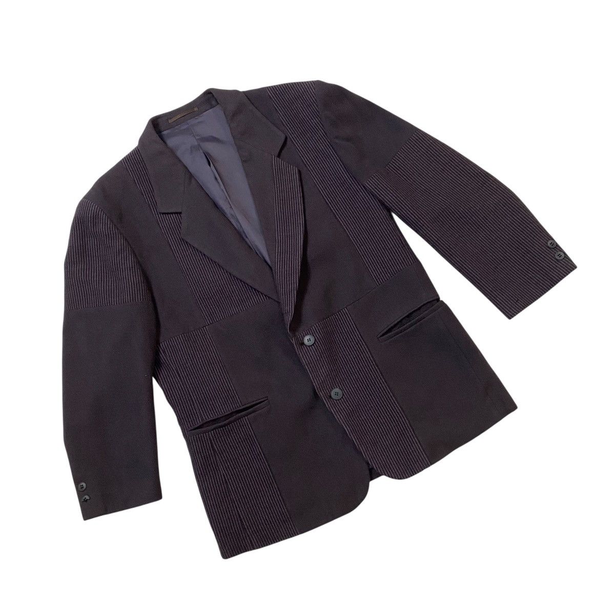Lanvin Vintage Lanvin patchwork wool blazer coat Size US M / EU 48-50 / 2 - 2 Thumbnail