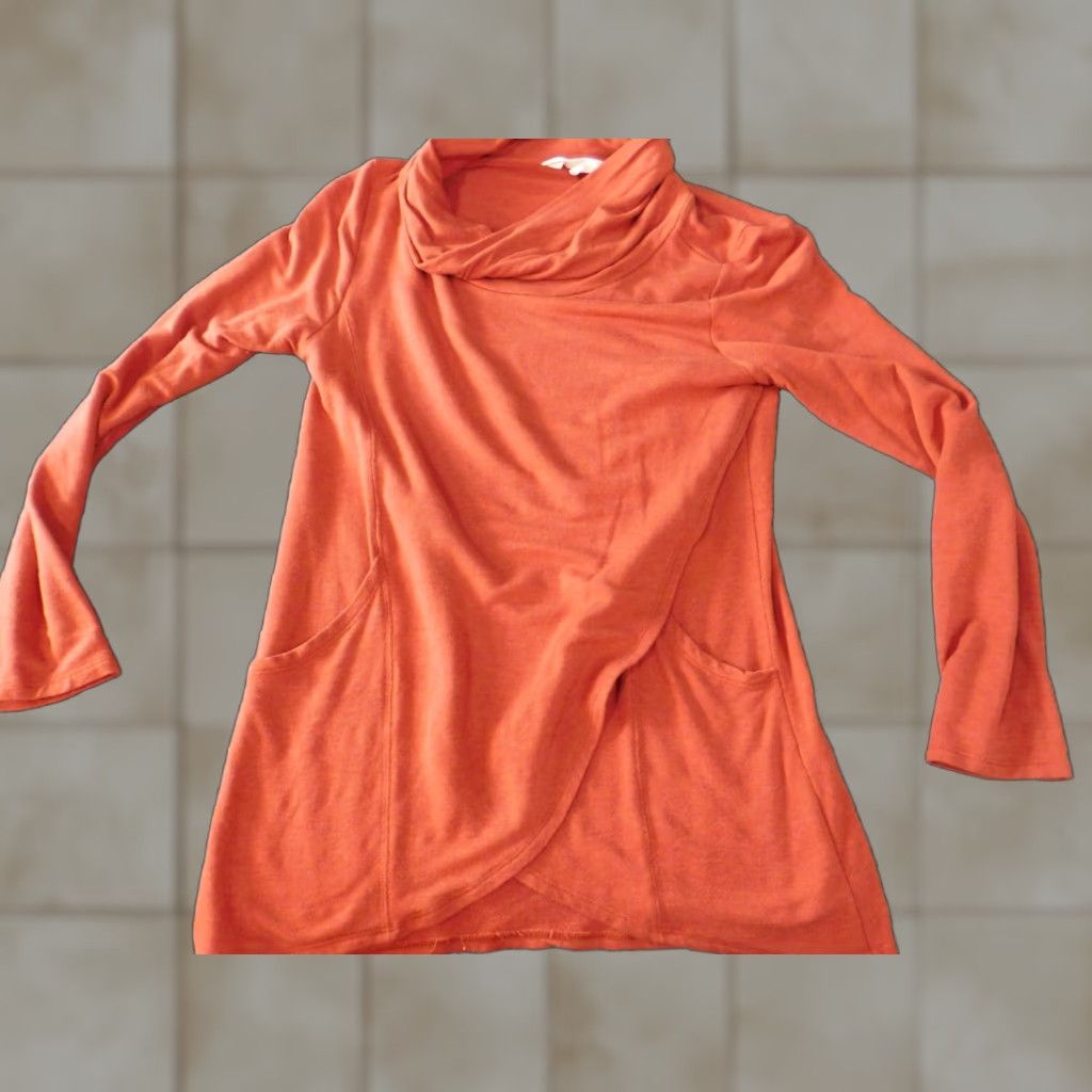 Vintage Magnolia Grace Womens Sweater Medium Orange Crew Neck Long Sleeve Pullover Knit Stretch Casual Winter Classic M Size M / US 6-8 / IT 42-44 - 1 Thumbnail