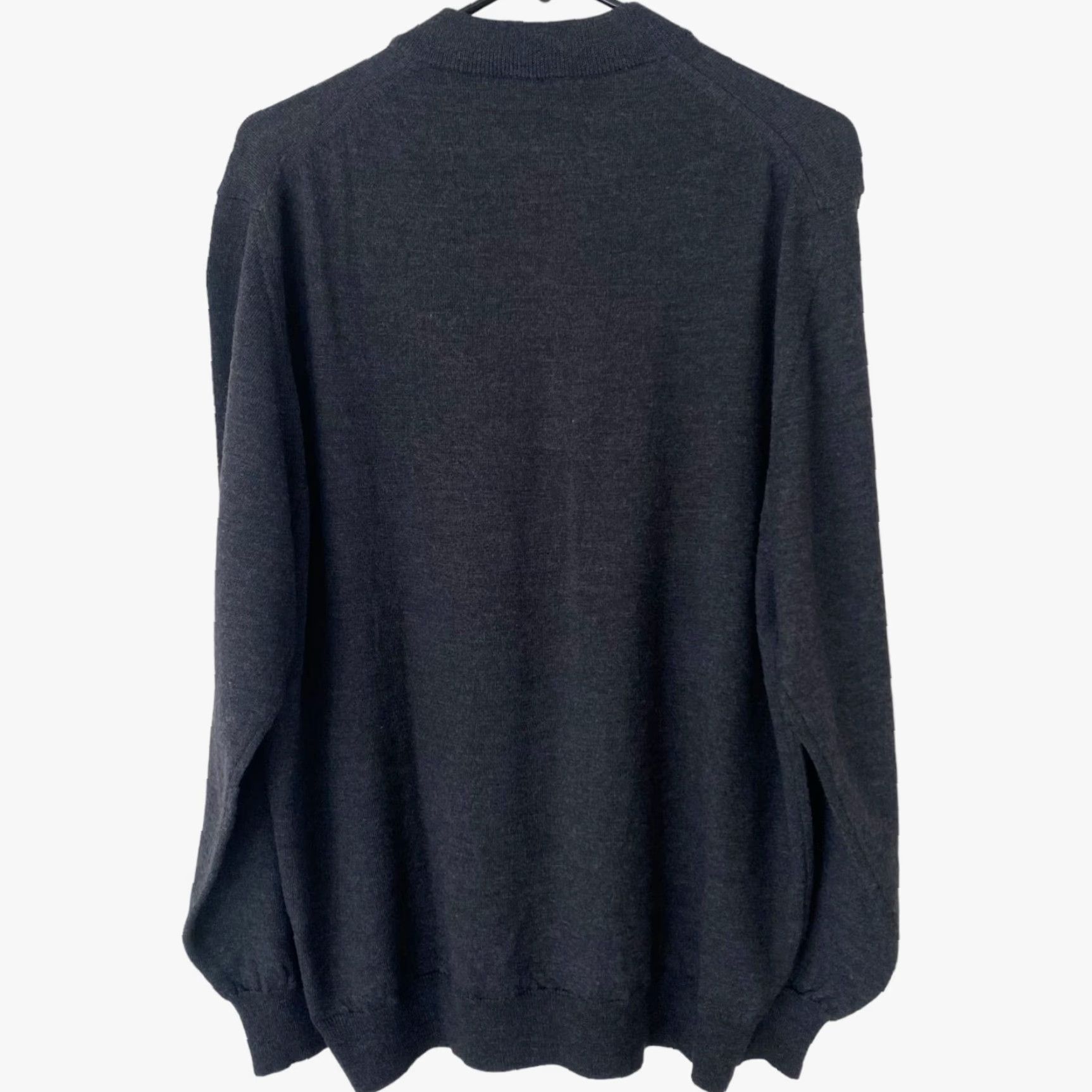 Vintage VINTAGE Zanetti Italy Merino Wool Henley Sweater Gray Men's XL Long-Sleeve Pullover Knit Fall Winter Size US XL / EU 56 / 4 - 3 Thumbnail