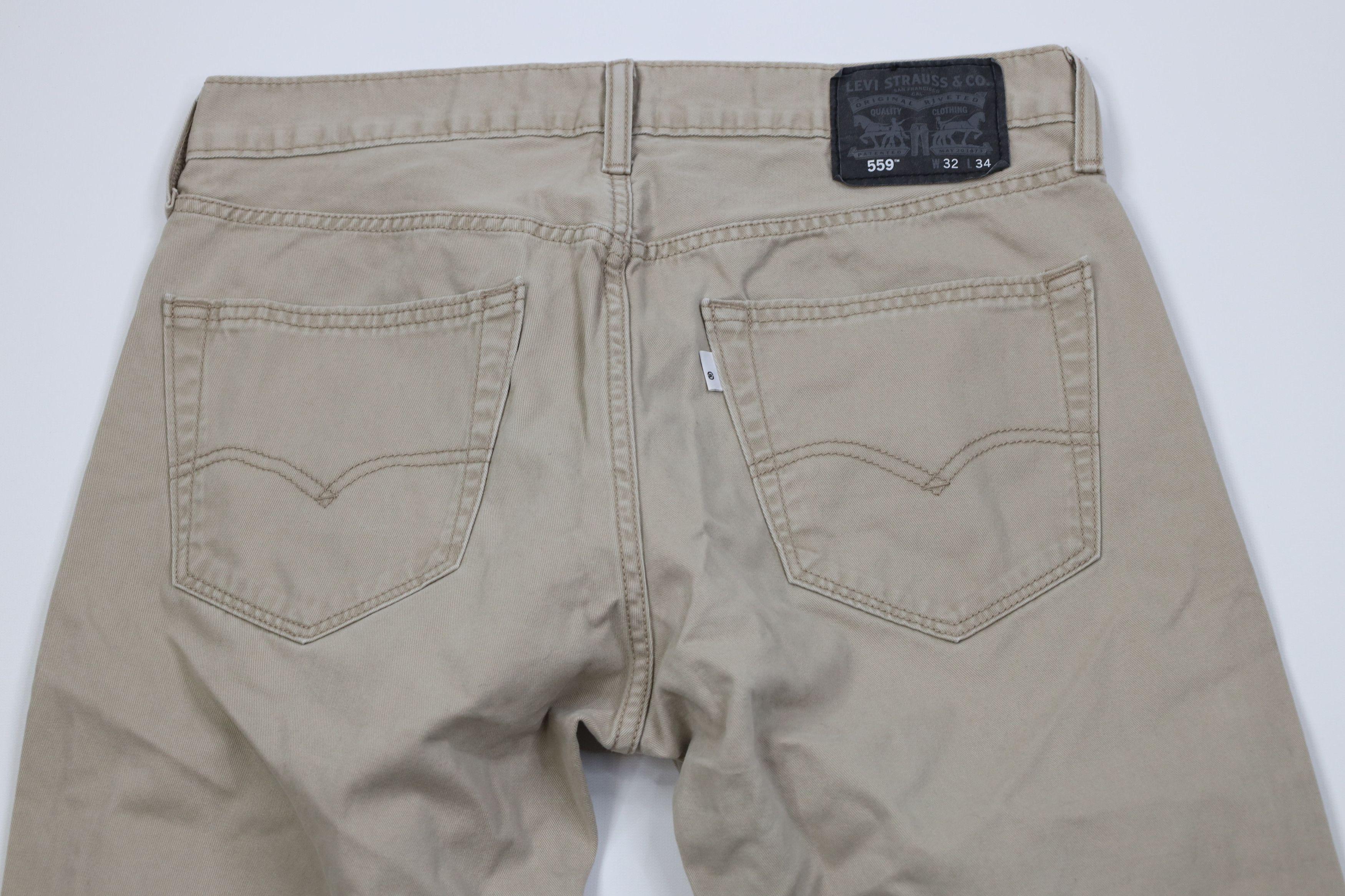 Levi's Vintage Y2K Levis 559 Relaxed Fit Straight Leg Pants Beige Size US 32 / EU 48 - 10 Thumbnail