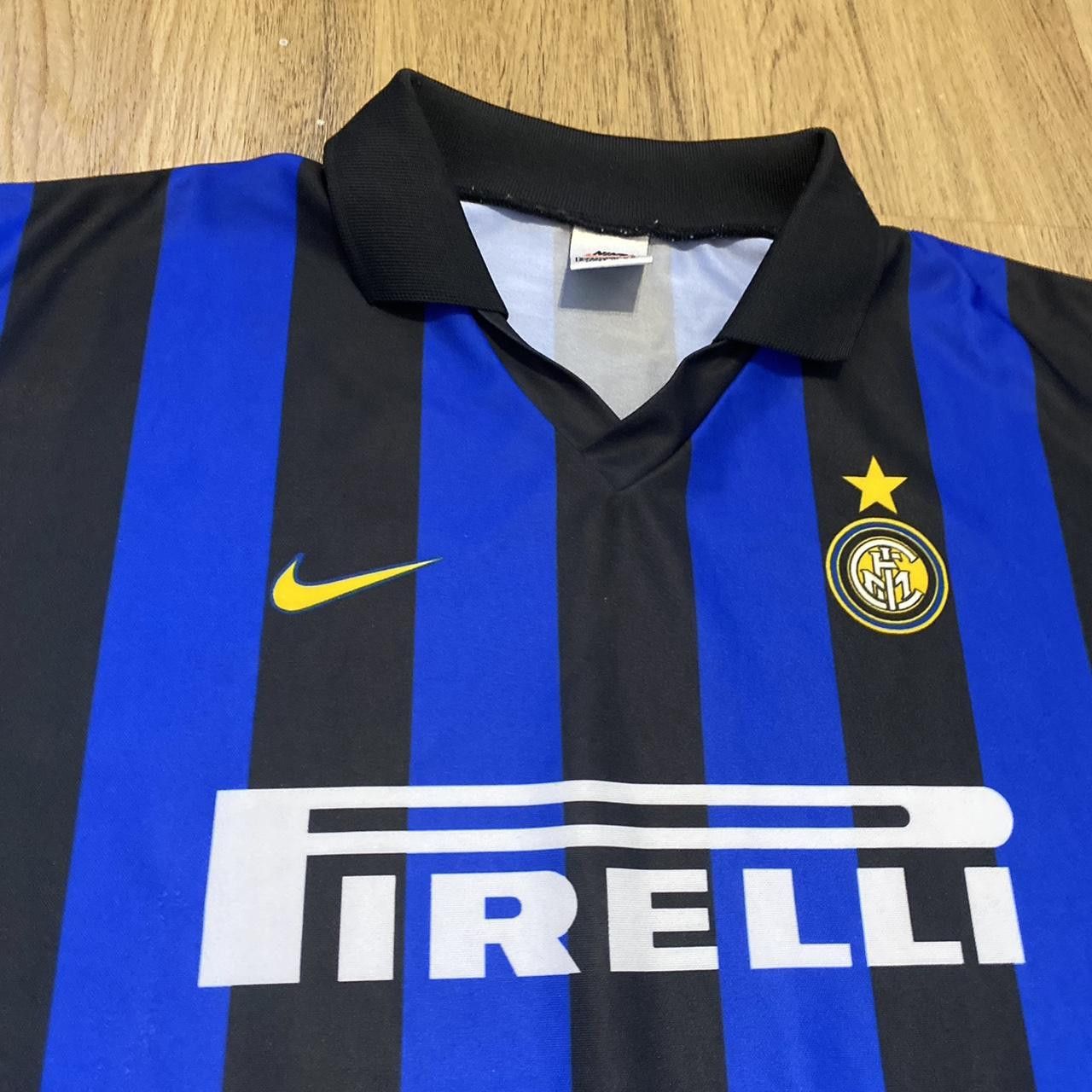 Nike 1998-99 Inter Mediolan Nike Home Serie A Pirelli Size US S / EU 44-46 / 1 - 3 Thumbnail