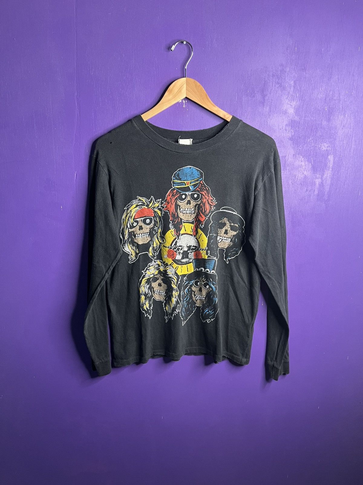 Band Tees × MadeWorn Vintage 70s Style Madeworn Guns N’ Roses long-sleeve Size US S / EU 44-46 / 1 - 1 Thumbnail