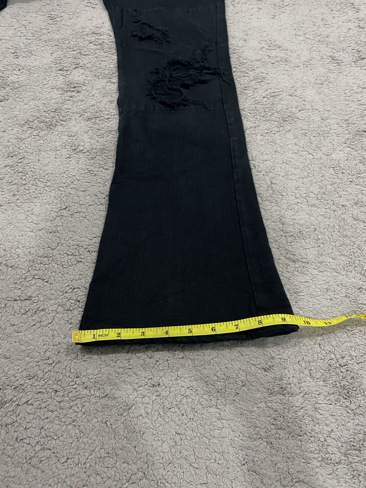 If Six Was Nine NEED GONE ‼️ No ID Black Flared Distressed like Tornado Mart Size US 33 - 22 Thumbnail