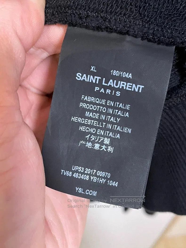 Saint Laurent Paris Saint Laurent Men's Black XL Sweatshirt. Size US XL / EU 56 / 4 - 4 Thumbnail