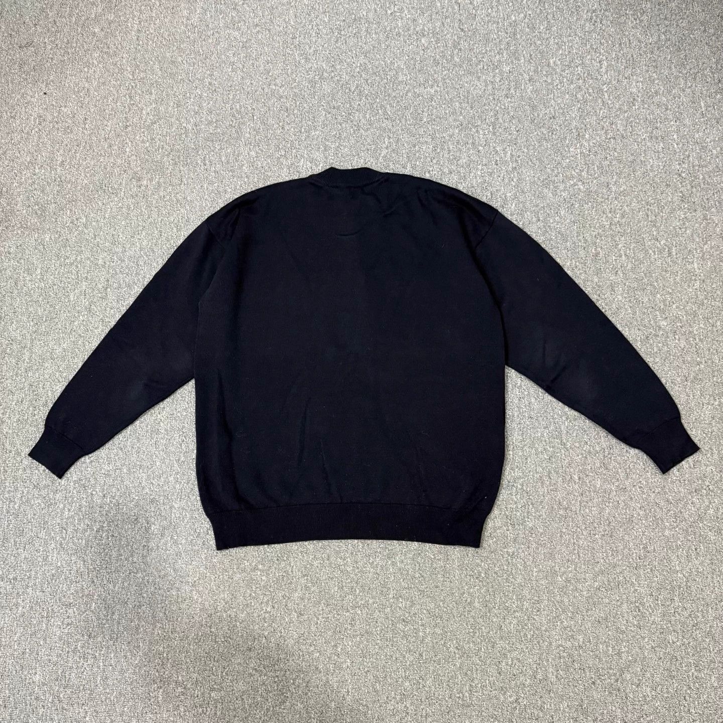 Versace Versace Black Logo Wool Knit Sweater 48 Mint Size US M / EU 48-50 / 2 - 2 Thumbnail