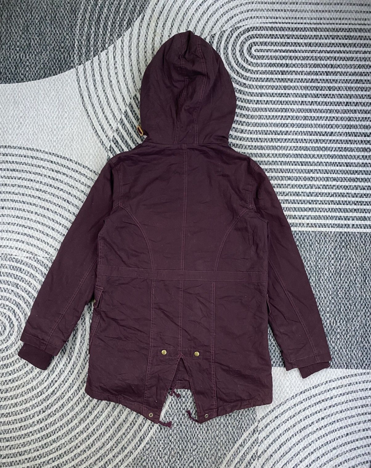 Hysteric Glamour Vtg Near Dark Maroon Fur Hooded Fishtail Parka Size US M / EU 48-50 / 2 - 2 Thumbnail