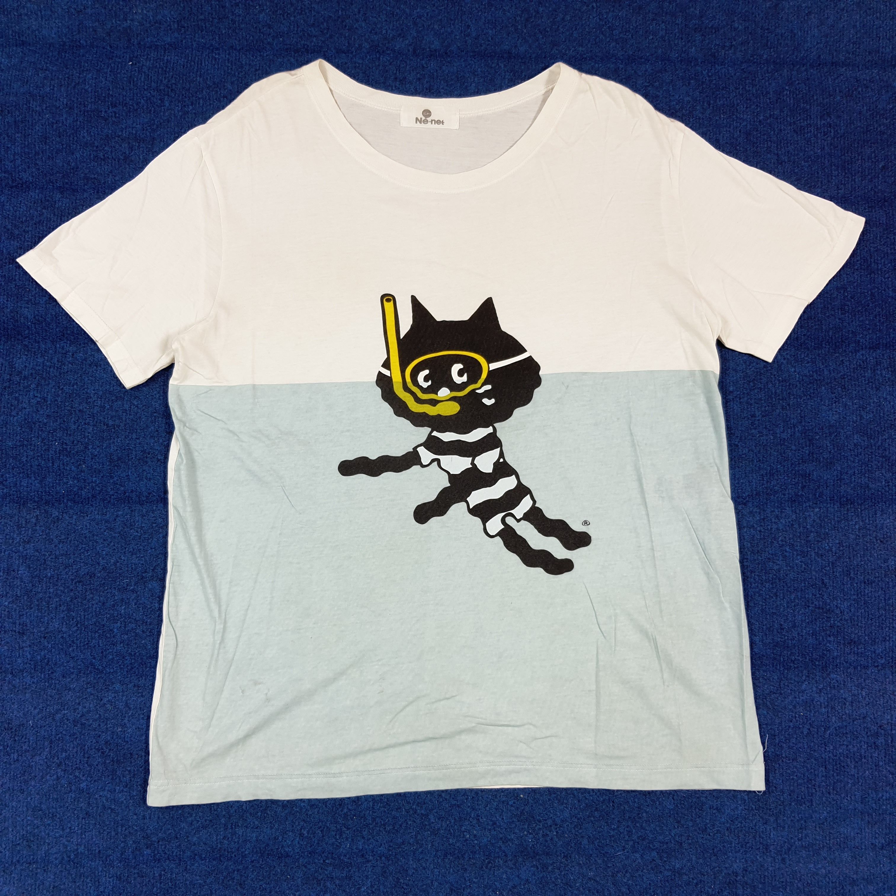 Ne-Net Vintage Ne-Net Swimming by Issey Miyake T-shirt C294N38 Size US L / EU 52-54 / 3 - 1 Thumbnail
