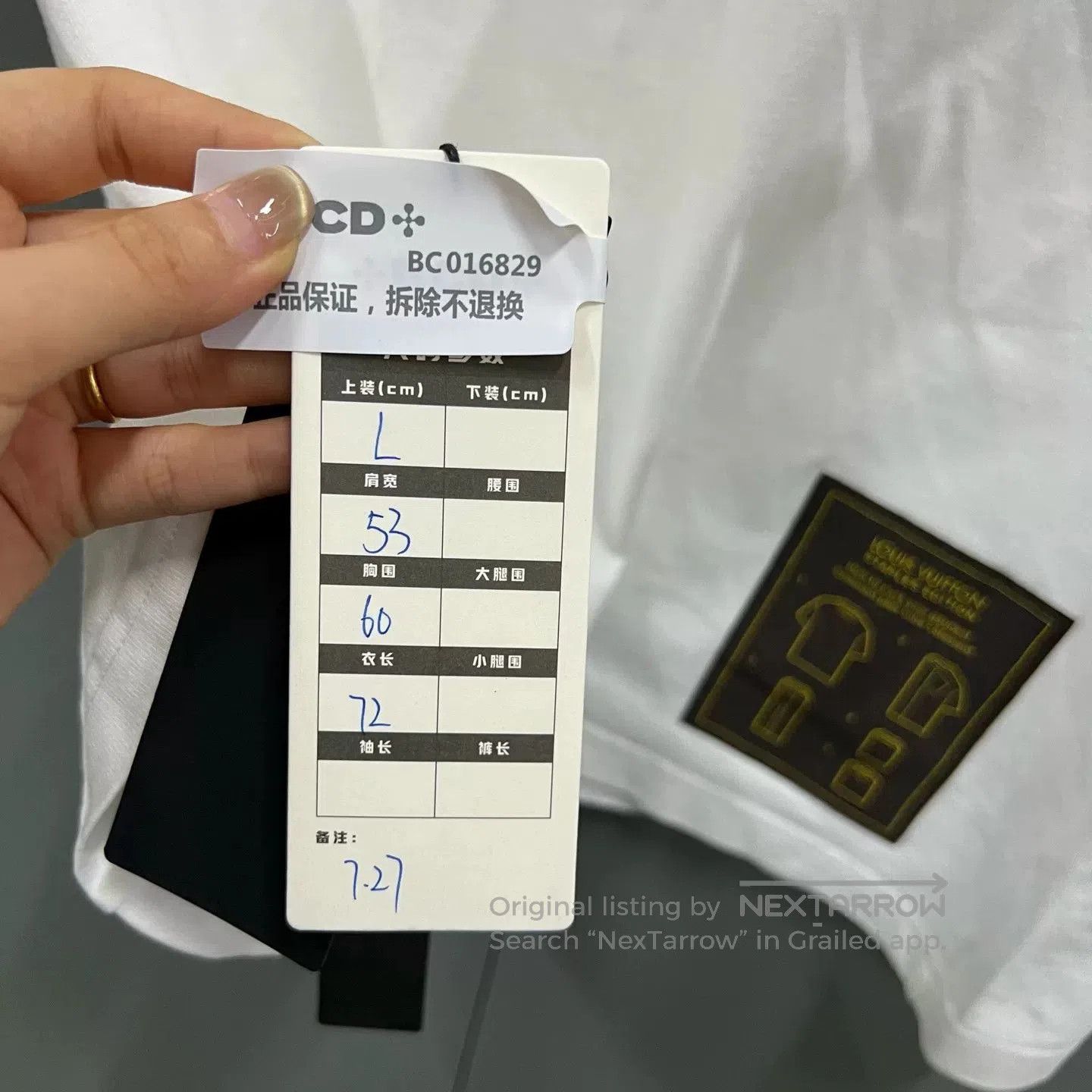 Louis Vuitton Louis Vuitton White Back Label T-Shirt. Size US L / EU 52-54 / 3 - 6 Thumbnail