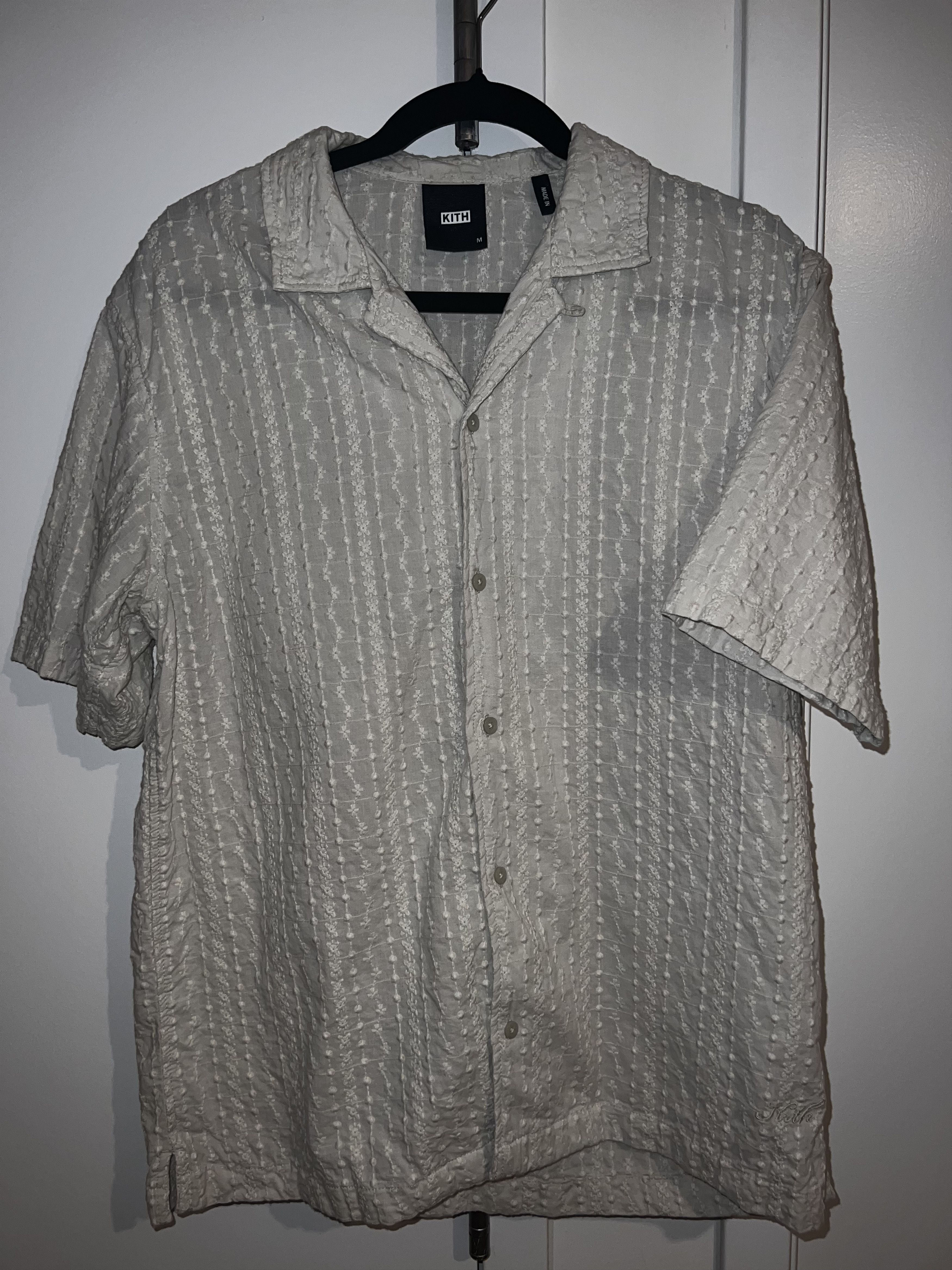 Kith Camp Collar Seersucker Shirt Mサイズ-