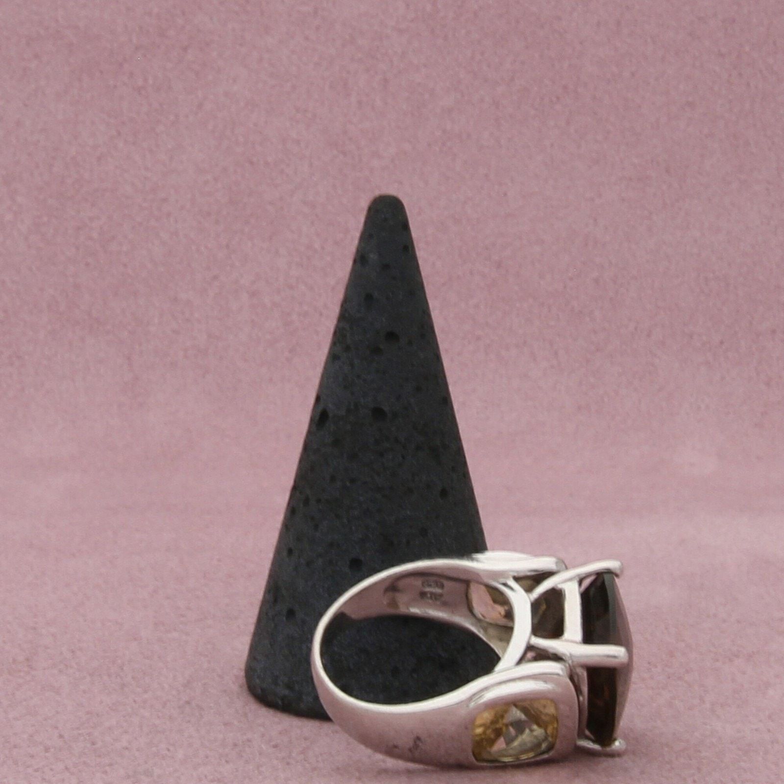 Sterling Silver sterling silver smoky quartz & citrine ring size 6.75 Size ONE SIZE - 5 Thumbnail