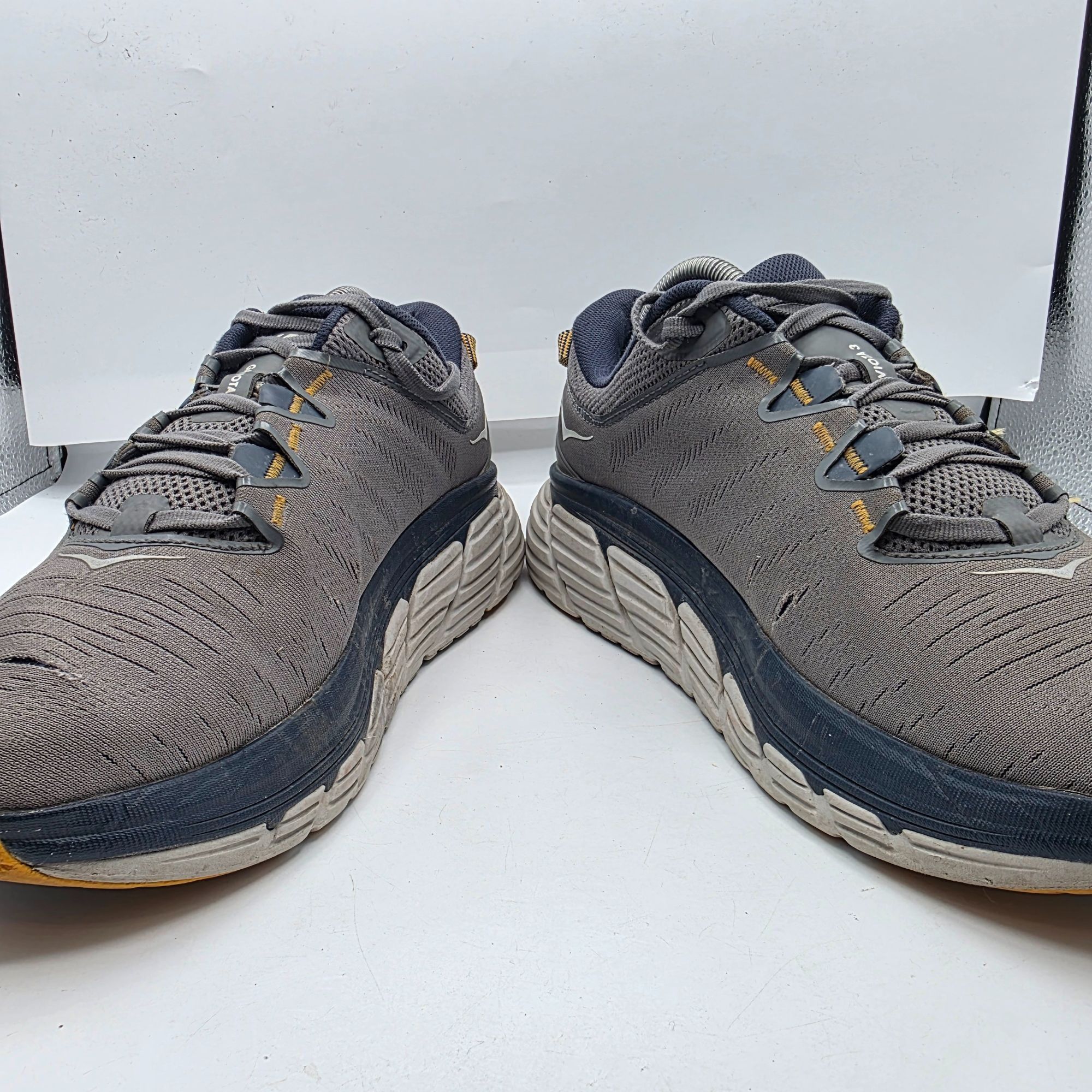 Hoka Hoka One One Gaviota 3 Mens Size 10.5 Gray Yellow Running At Size US 10.5 / EU 43-44 - 3 Thumbnail