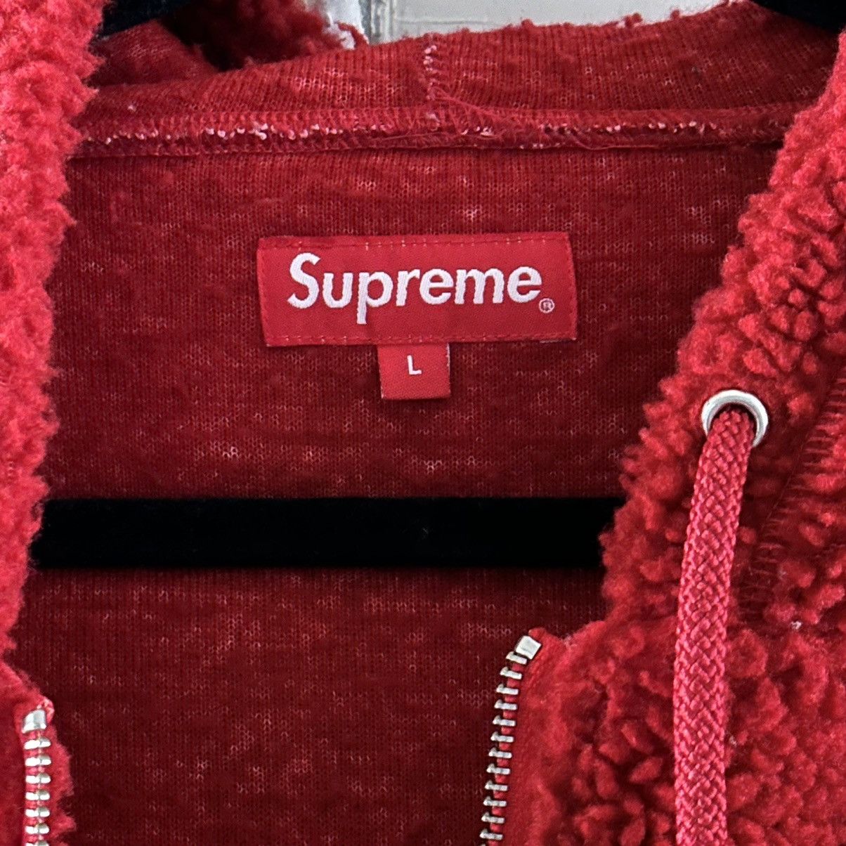 Supreme Supreme Sherpa Fleece Pullover Red F/W15 Size US L / EU 52-54 / 3 - 4 Thumbnail