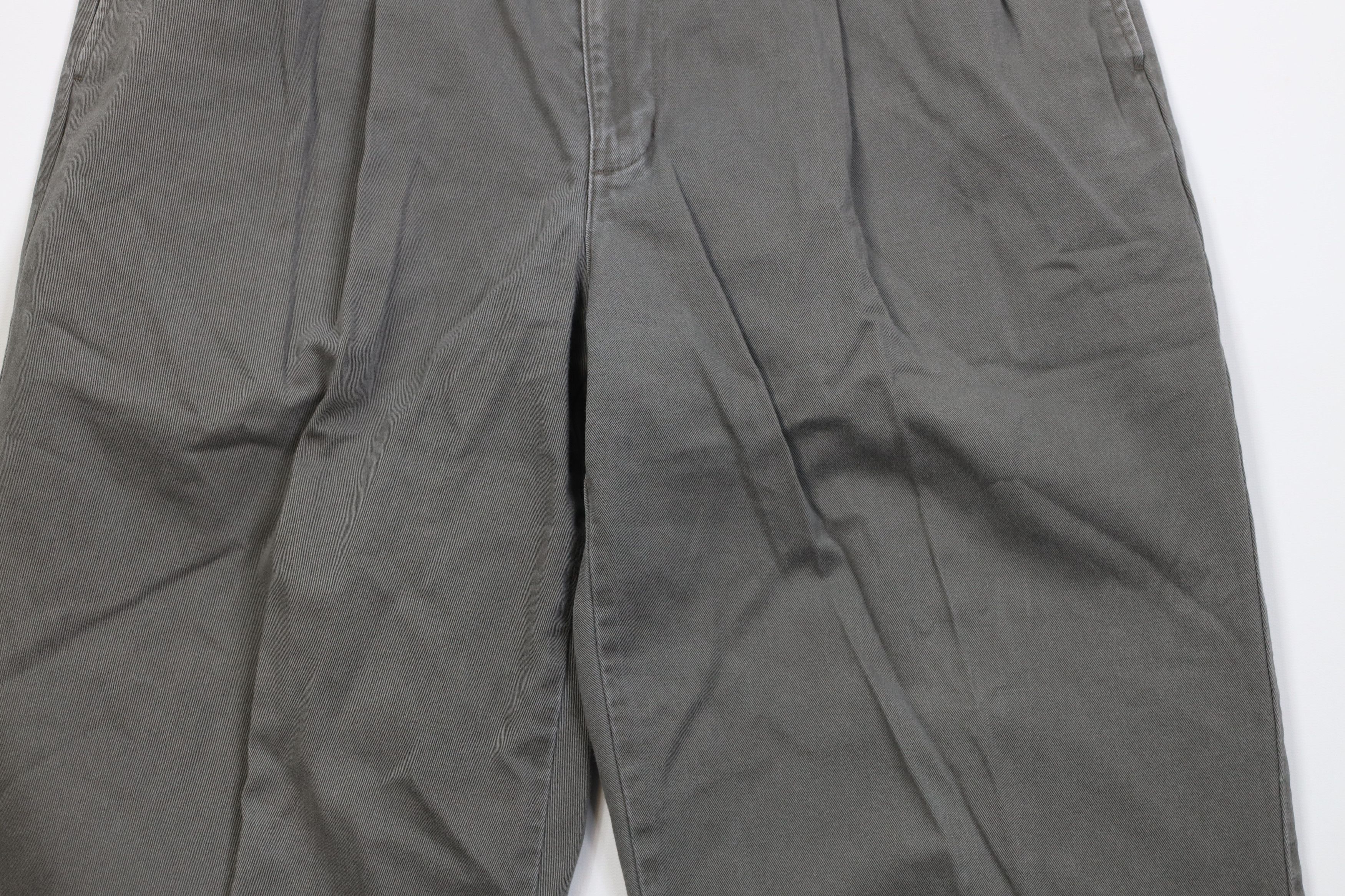Eddie Bauer Vintage 90s Eddie Bauer Fit Wide Leg Chino Pants Green Size US 32 / EU 48 - 3 Thumbnail