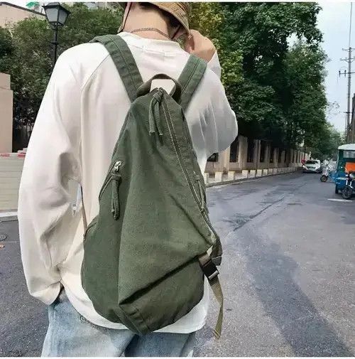 VIBE Fashion Canvas Backpack Bag Vintage Size ONE SIZE - 3 Thumbnail