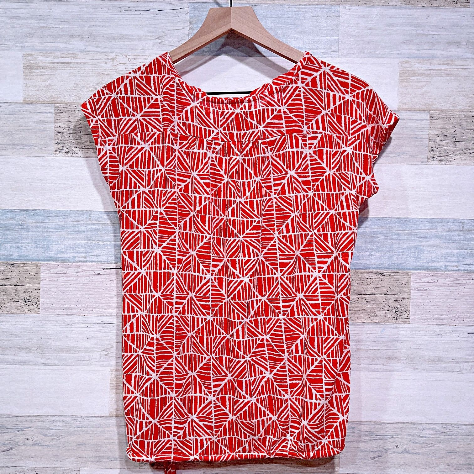 Lucky Brand Lucky Brand Marny Mosaic Tile Top Orange White Womens Medium Size M / US 6-8 / IT 42-44 - 4 Thumbnail