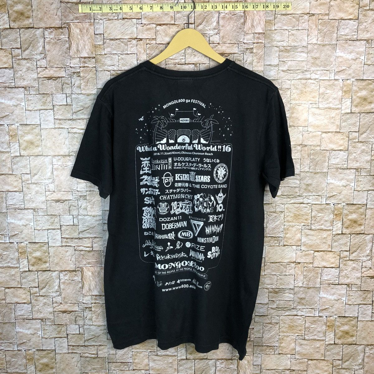 Japanese Brand × Vintage Okinawa Black Short T-Shirt #A391 Size US L / EU 52-54 / 3 - 13 Thumbnail