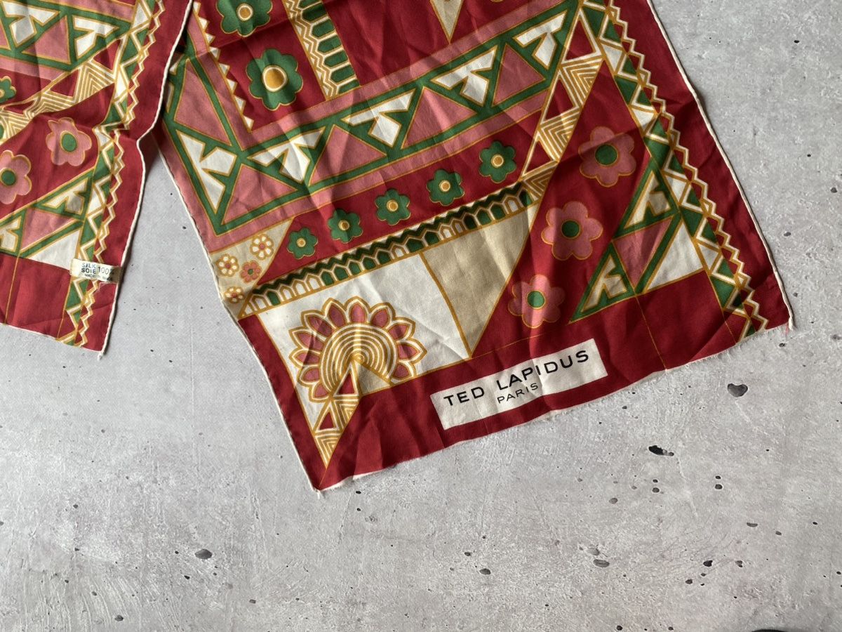 TED LAPIDUS Vintage Ted Lapidus Paris Silk Scarf Made in France Nova Size ONE SIZE - 7 Thumbnail