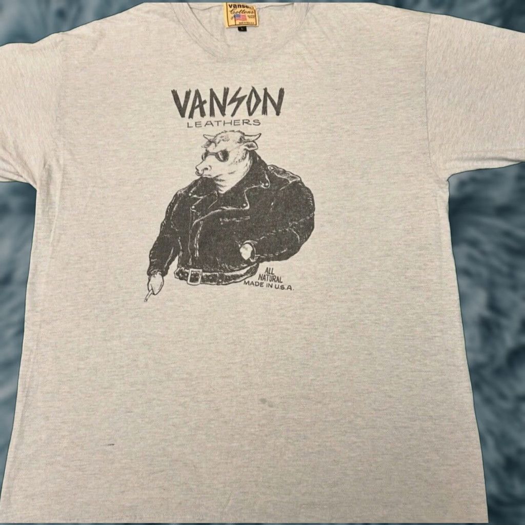 Vintage VINTAGE Vanson Leathers Shirt Logo 90s Mens Large Gray USA Biker Motorcycle VTG Shirt Mens Size Large Size US L / EU 52-54 / 3 - 1 Thumbnail